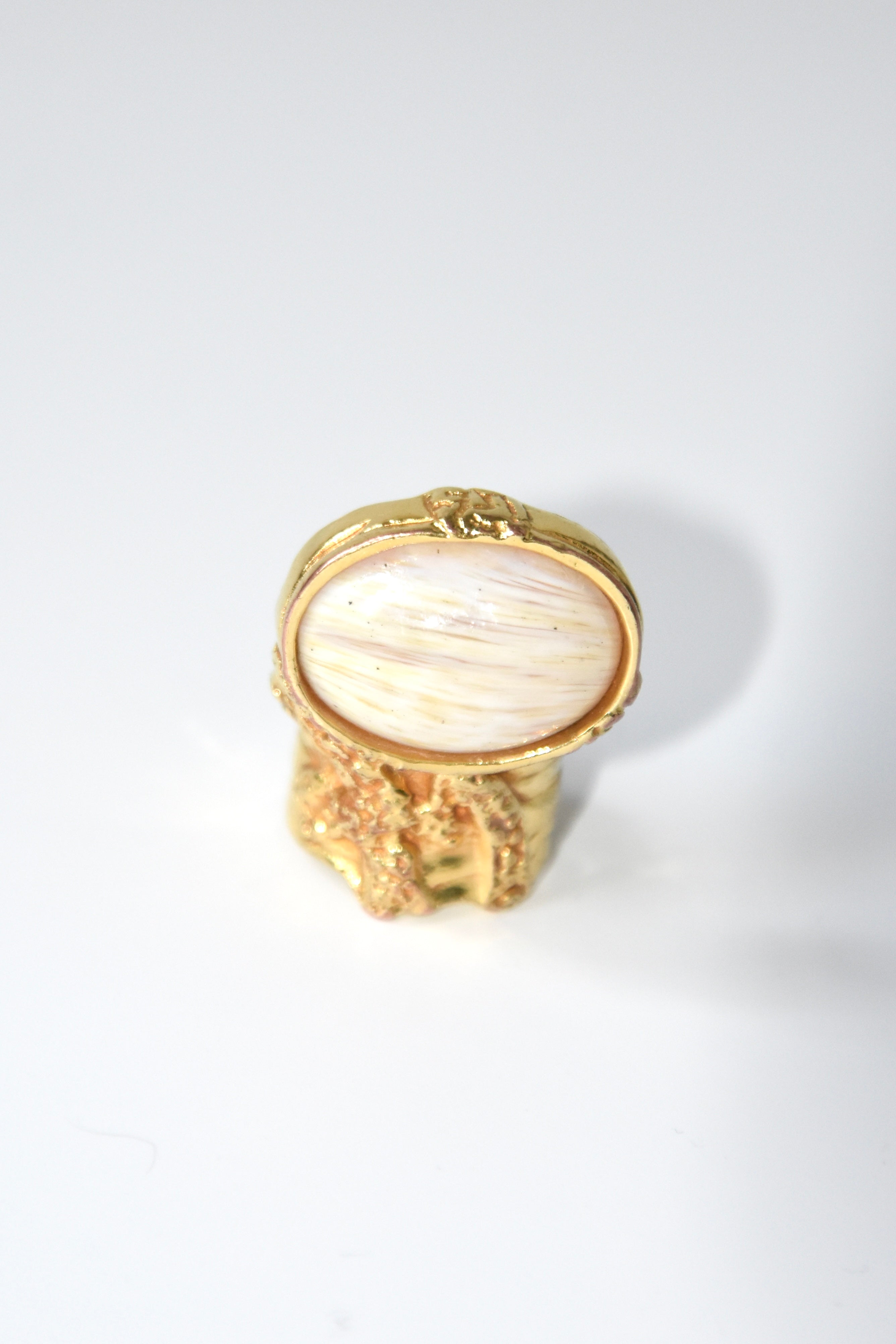 Saint Laurent Vintage Sculpted Gold Ring