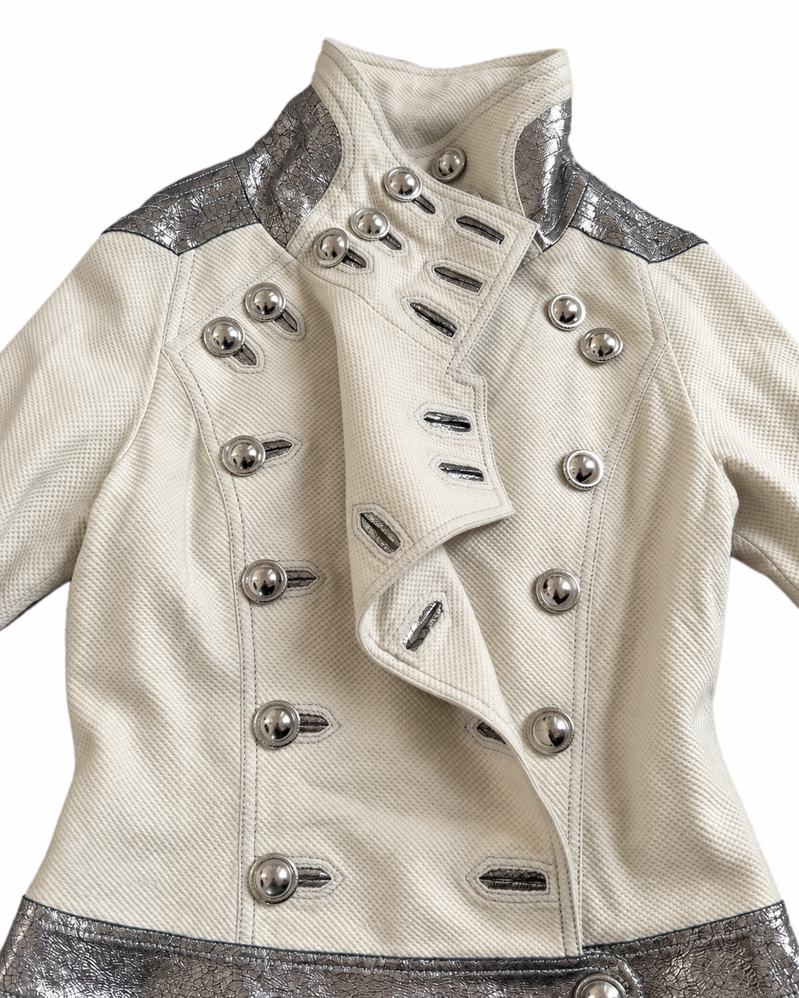 Rare Vintage Embellished Military-Inspired Mini Dress
