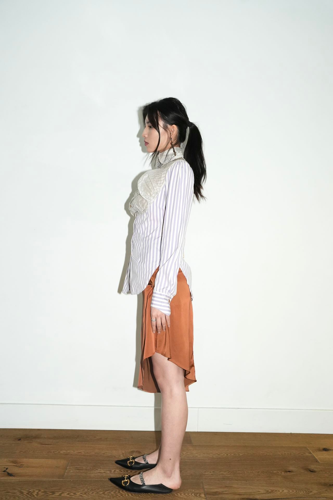 Vivienne Westwood Vintage Metallic Bib Striped Shirt