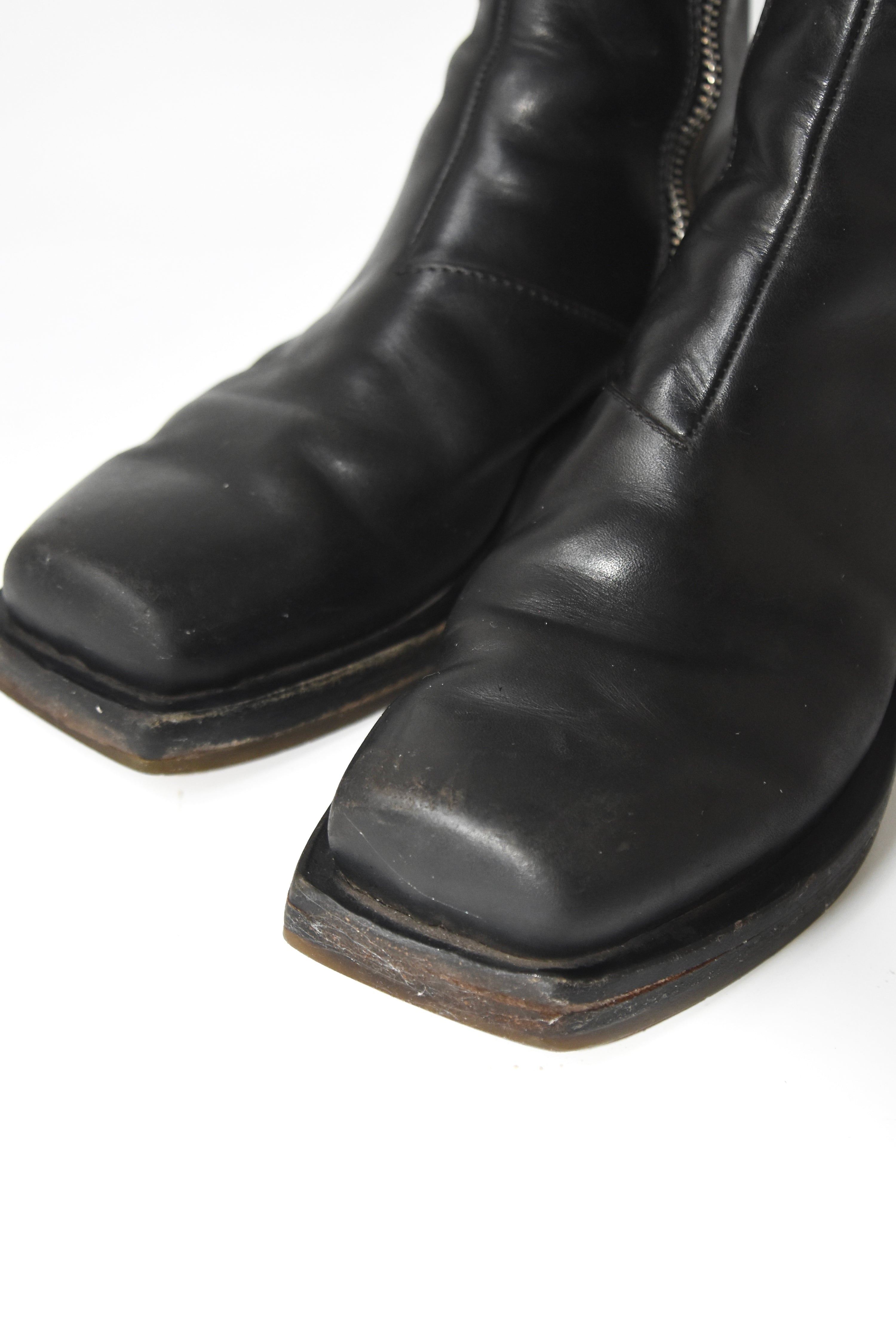 ION by Achilles Ion Gabriel Square-Toe Side-Zip Boots