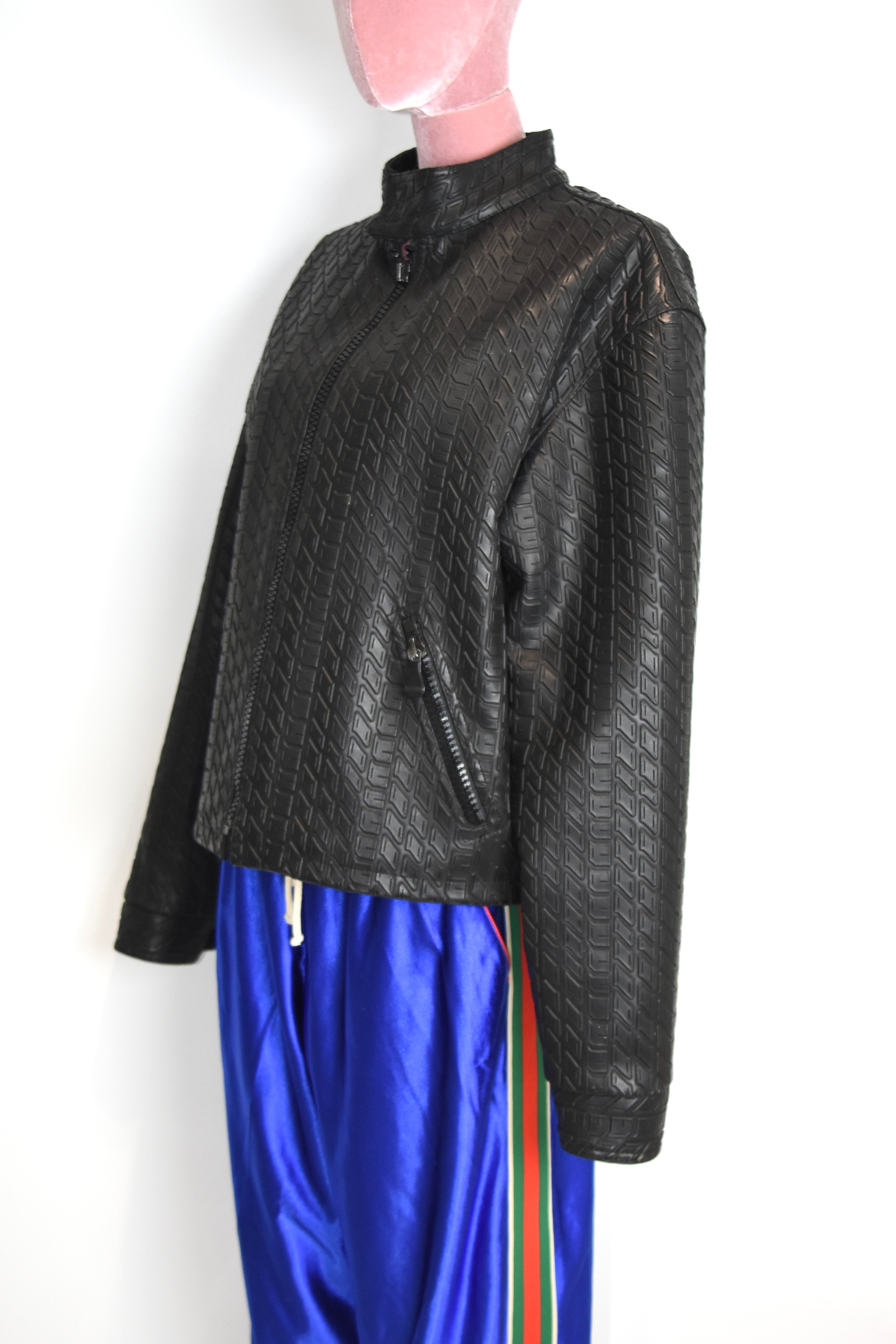 Moschino Vintage Tyre-Tread Quilted Jacket