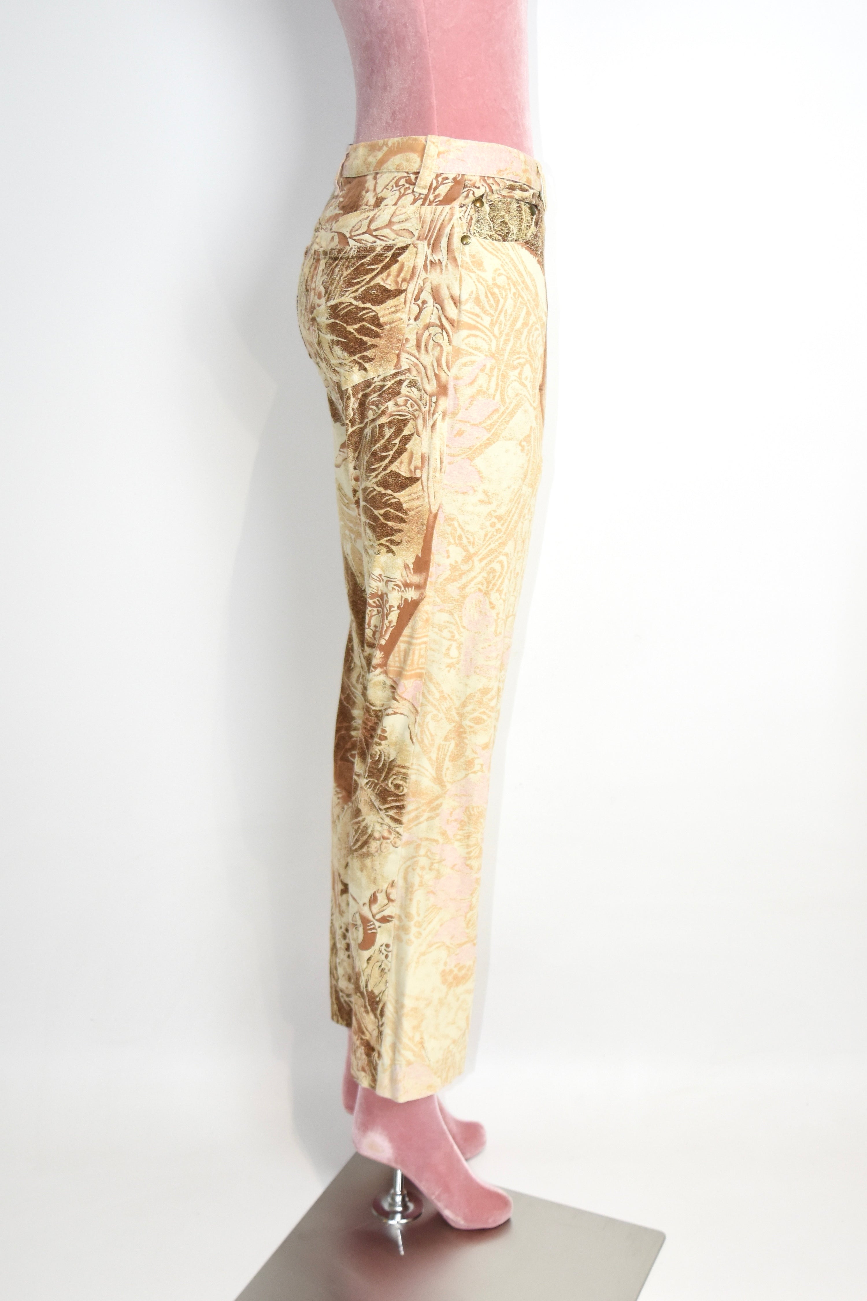 Roberto Cavalli All-Over Baroque Animal Print Pants