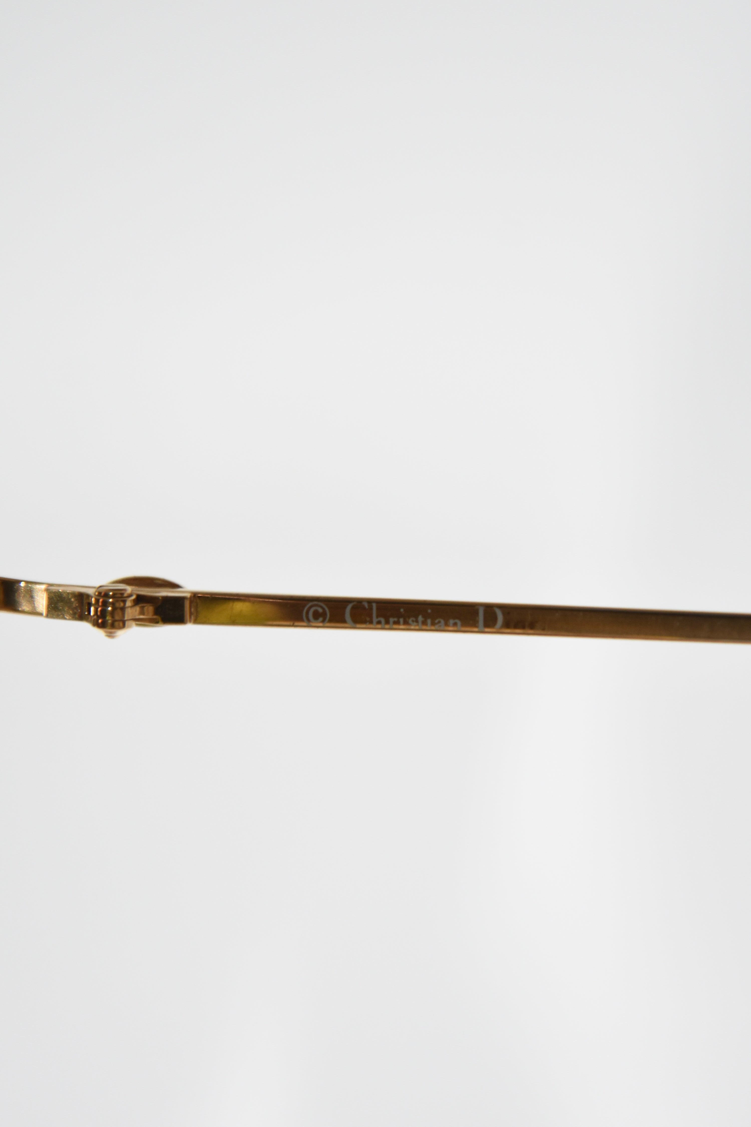 Christian Dior Oval Gold-Frame Sunglasses