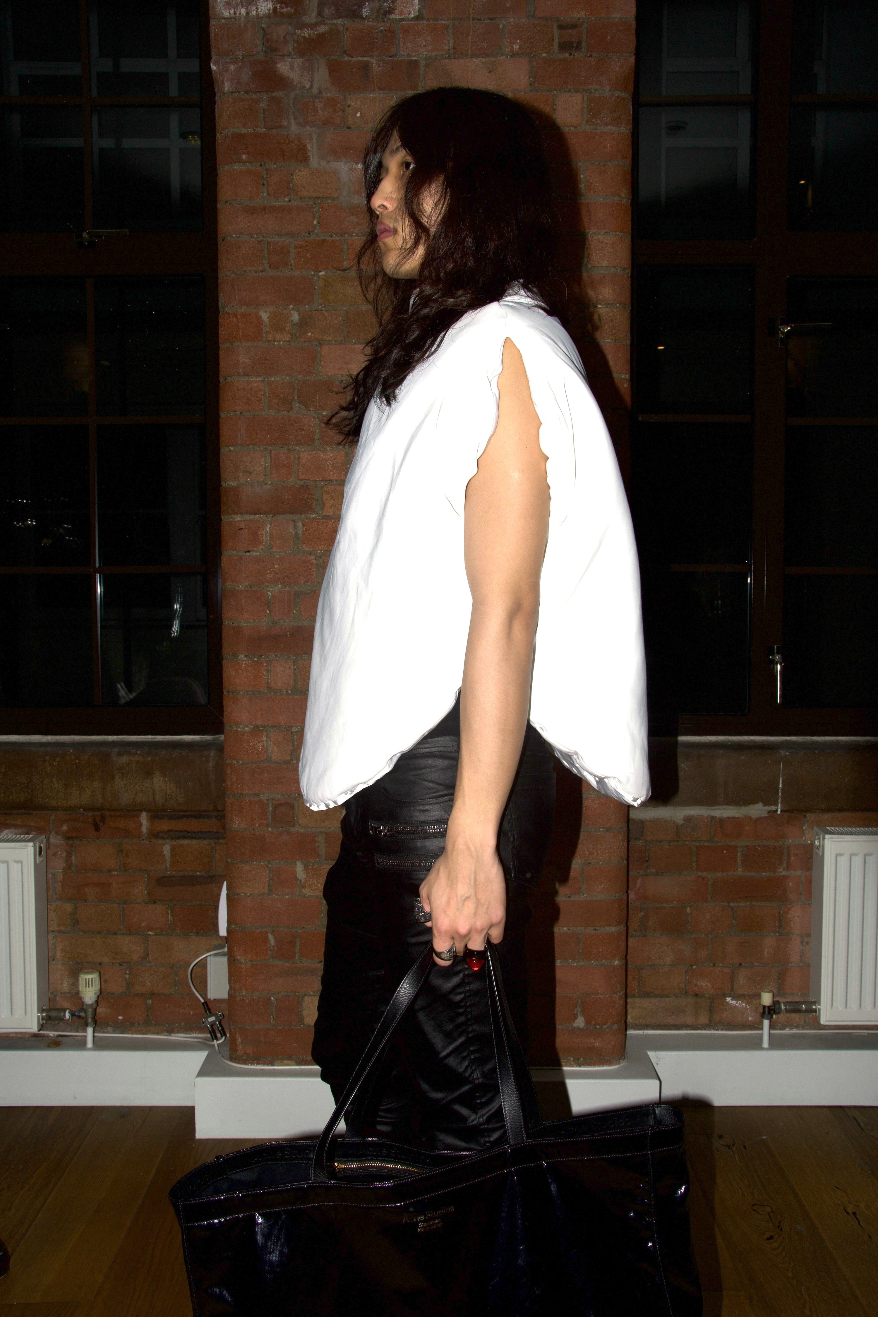 Maison Margiela MM6 White Circular Padded Top