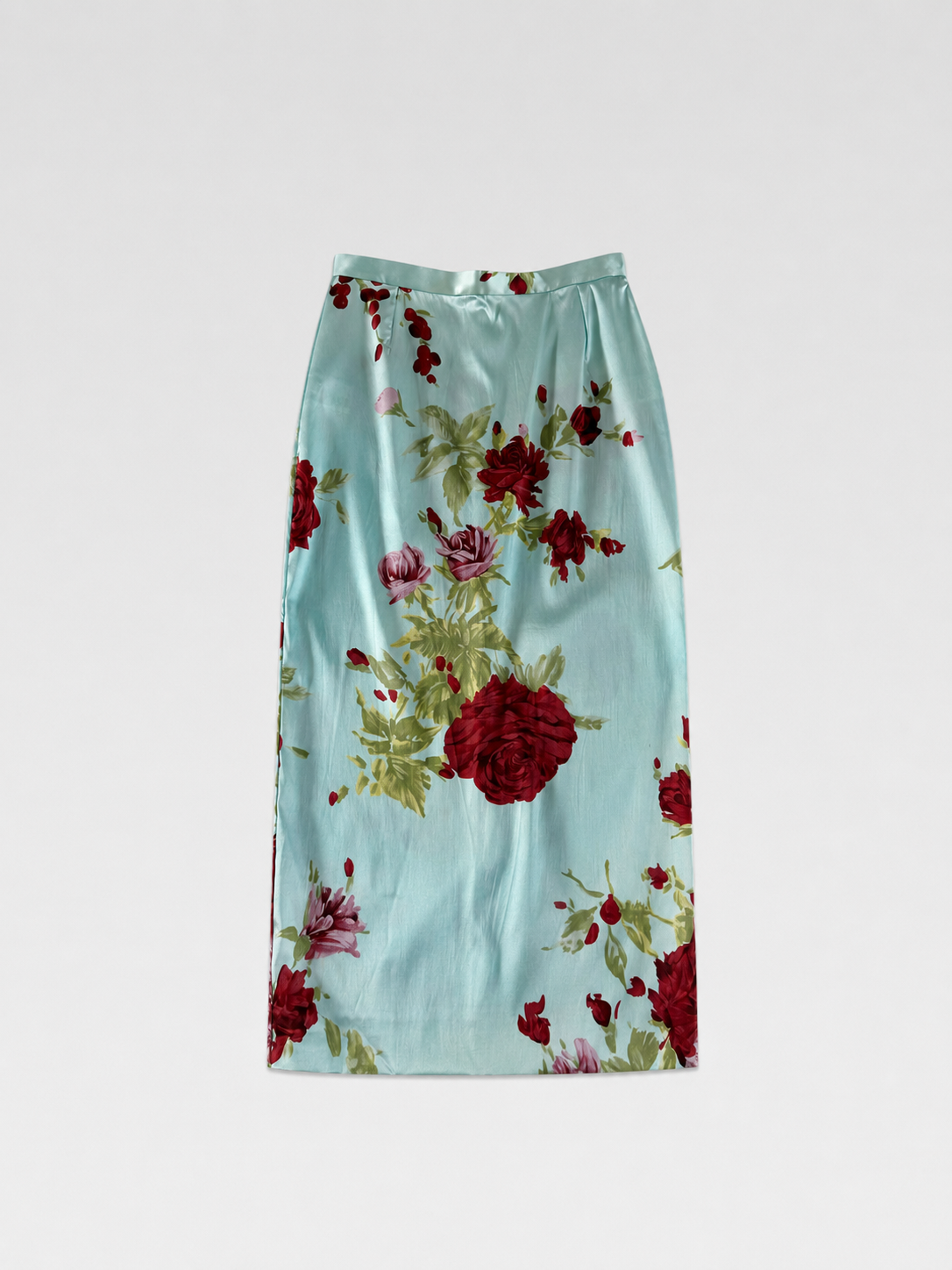 Dolce & Gabbana 1999 Silk Floral Pencil Skirt – Rare Archive Sex and the City Carrie Bradshaw Print IT38