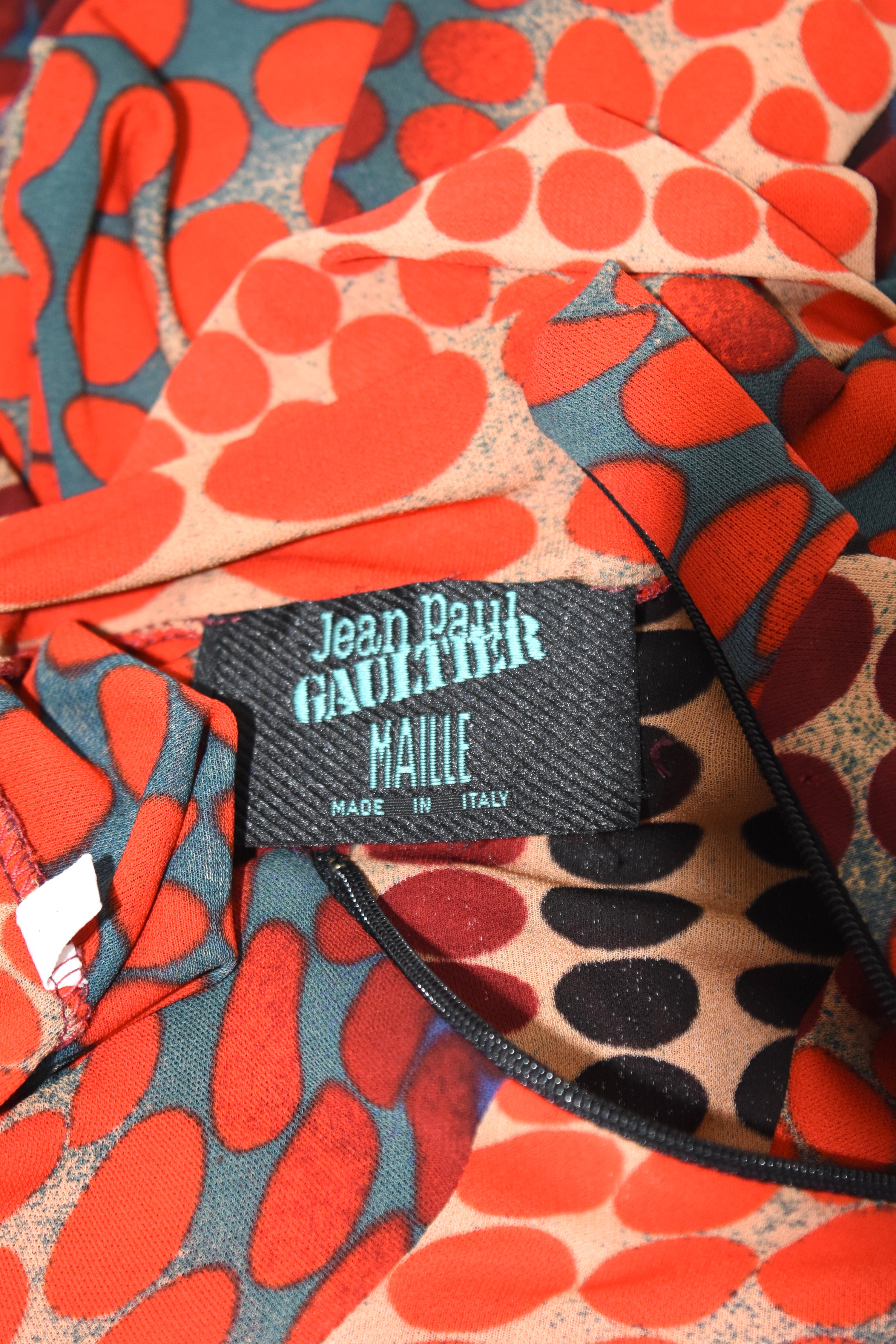 Jean Paul Gaultier S/S 1996 “Cyberdots” Optical Mesh Gown