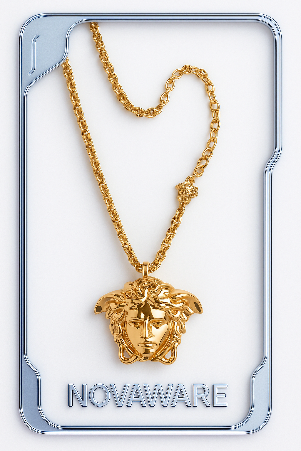Versace Two-Tone Medusa Pendant Necklace