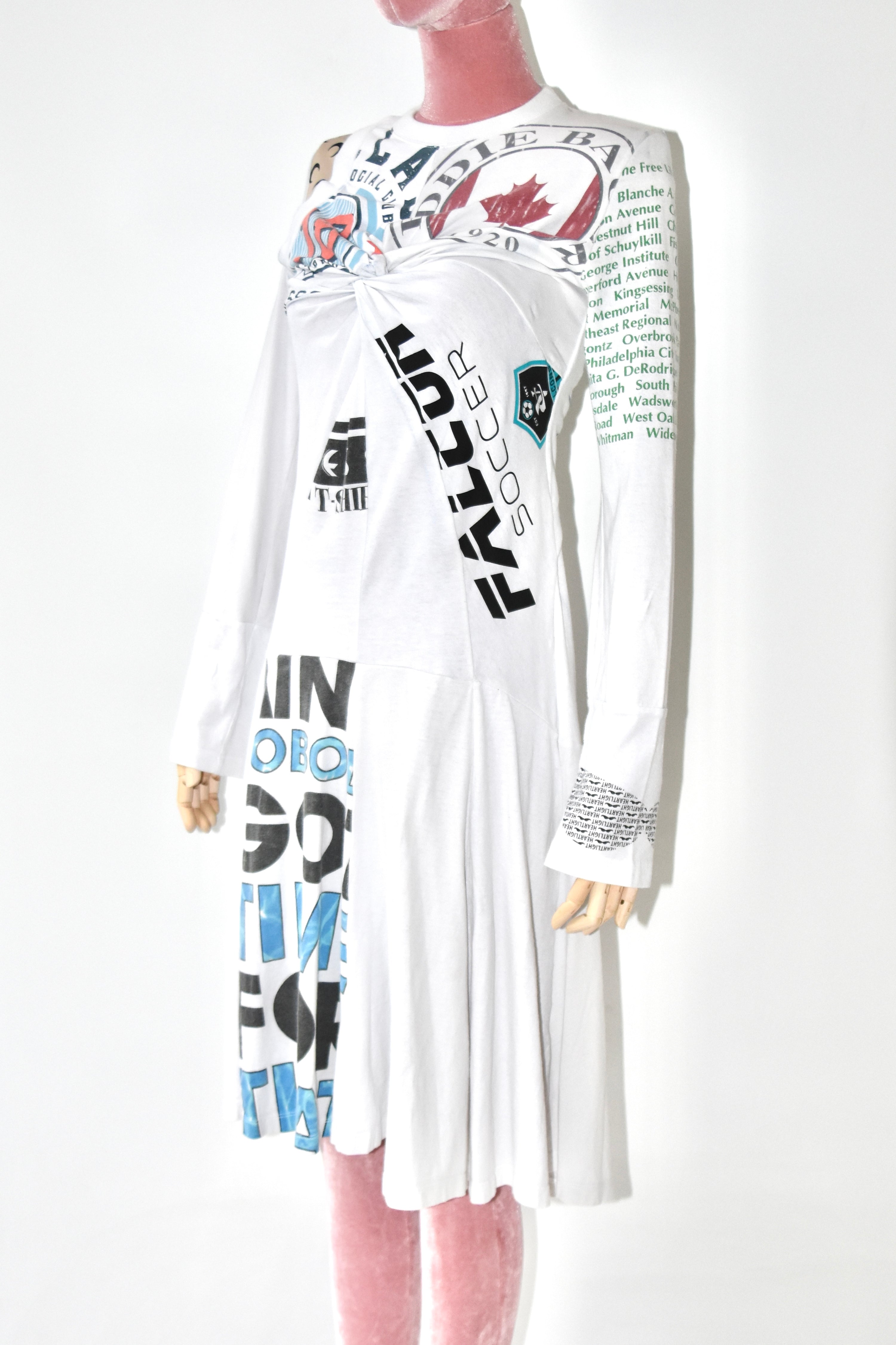 Marine Serre Regenerated Graphic Long Sleeve Dress