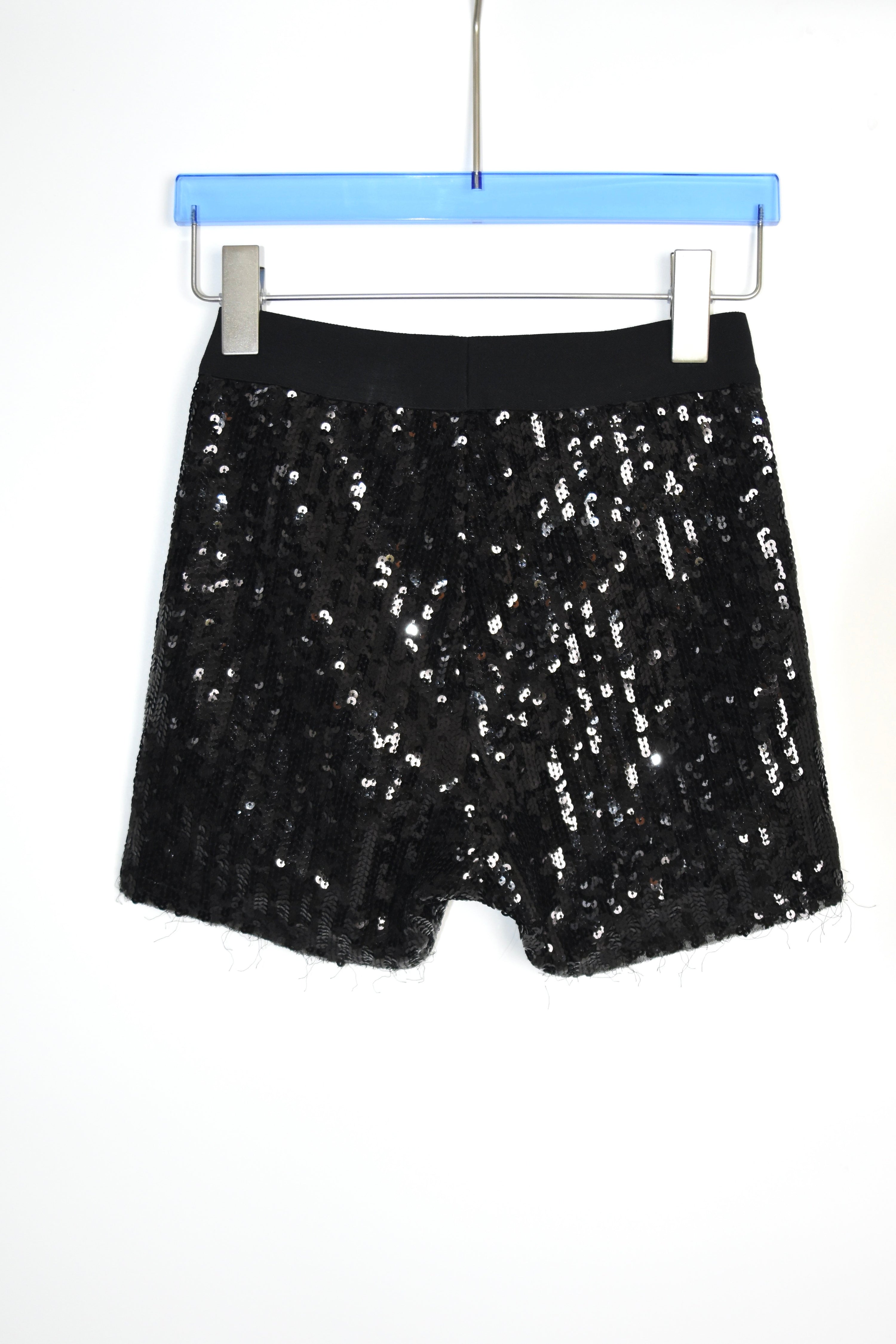 Junya Watanabe Comme des Garçons Sequin Embellished Stretch Shorts – Contemporary Collection Statement Piece