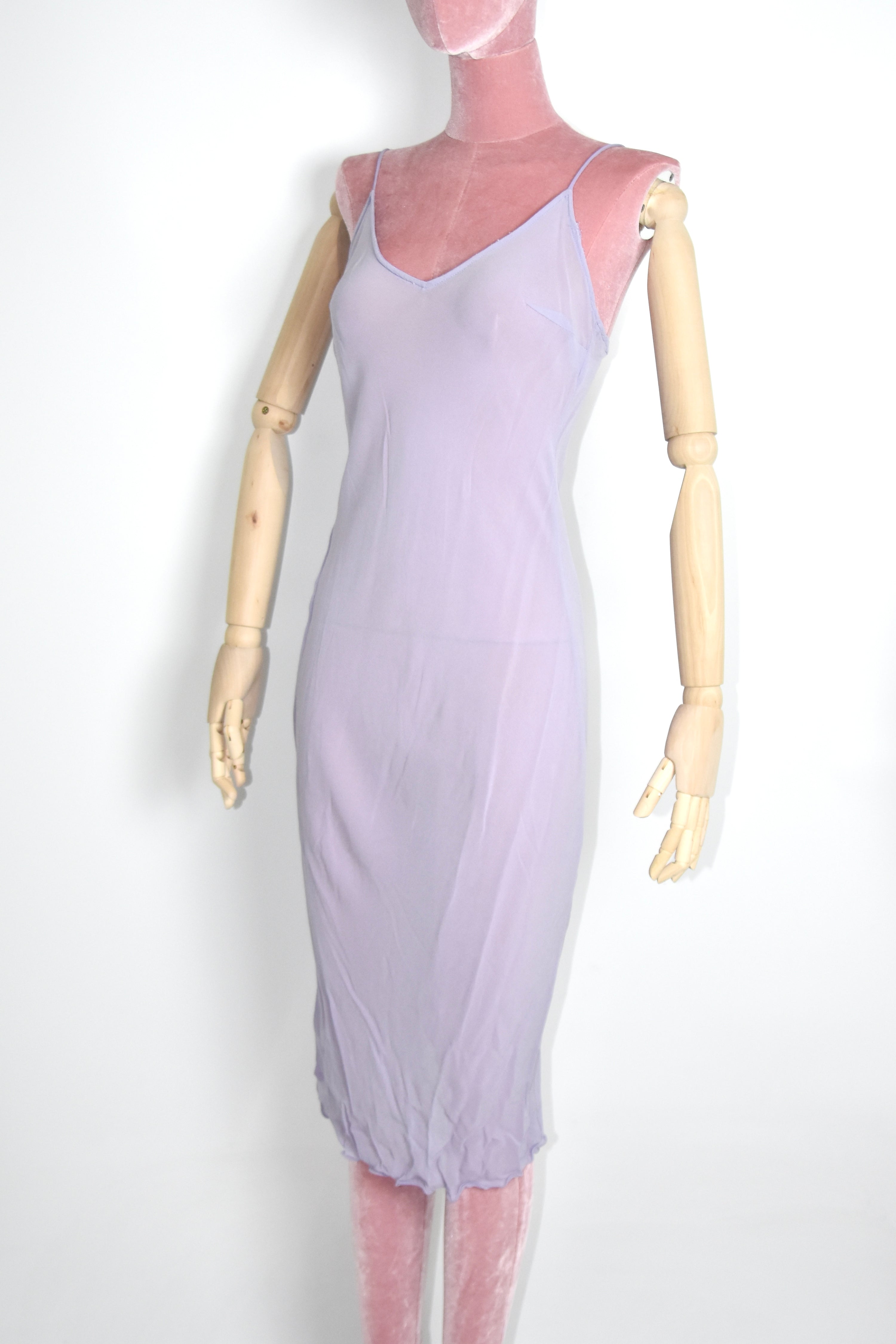 Blumarine F/W 1997 Rose-Print Layered Hooded Slip Dress