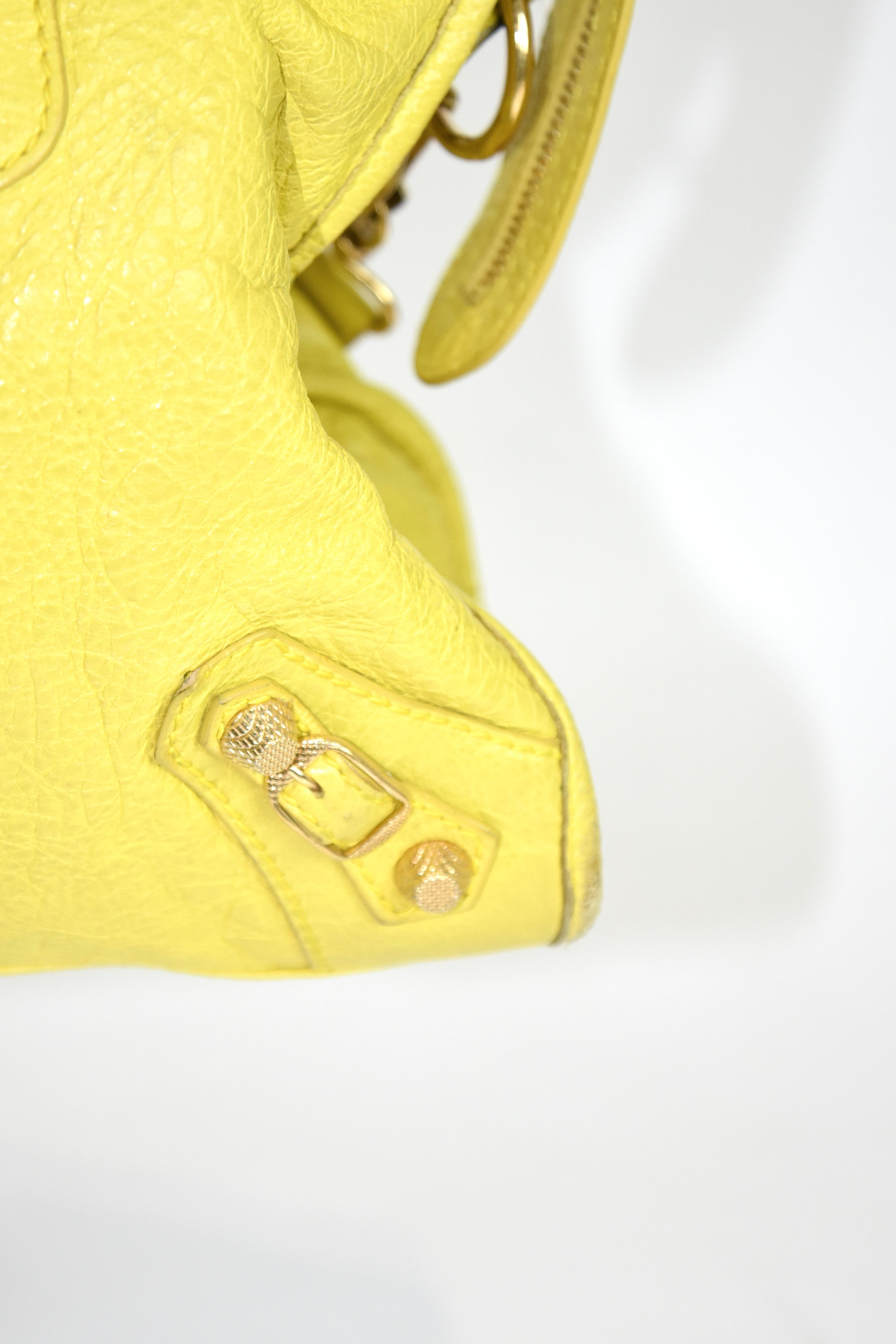 Balenciaga Bright Yellow Medium City Bag