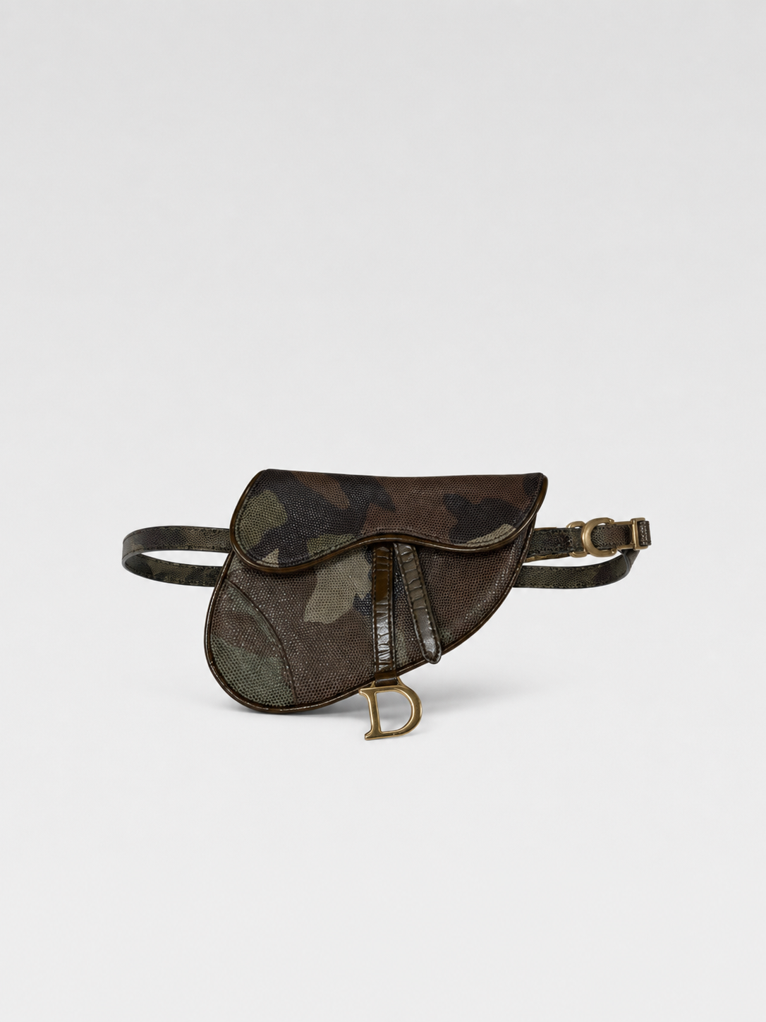 Christian Dior by John Galliano Saddle Bag – Camouflage Mini Waist Bag Crossbody Belt Bag Y2K Dior Archive