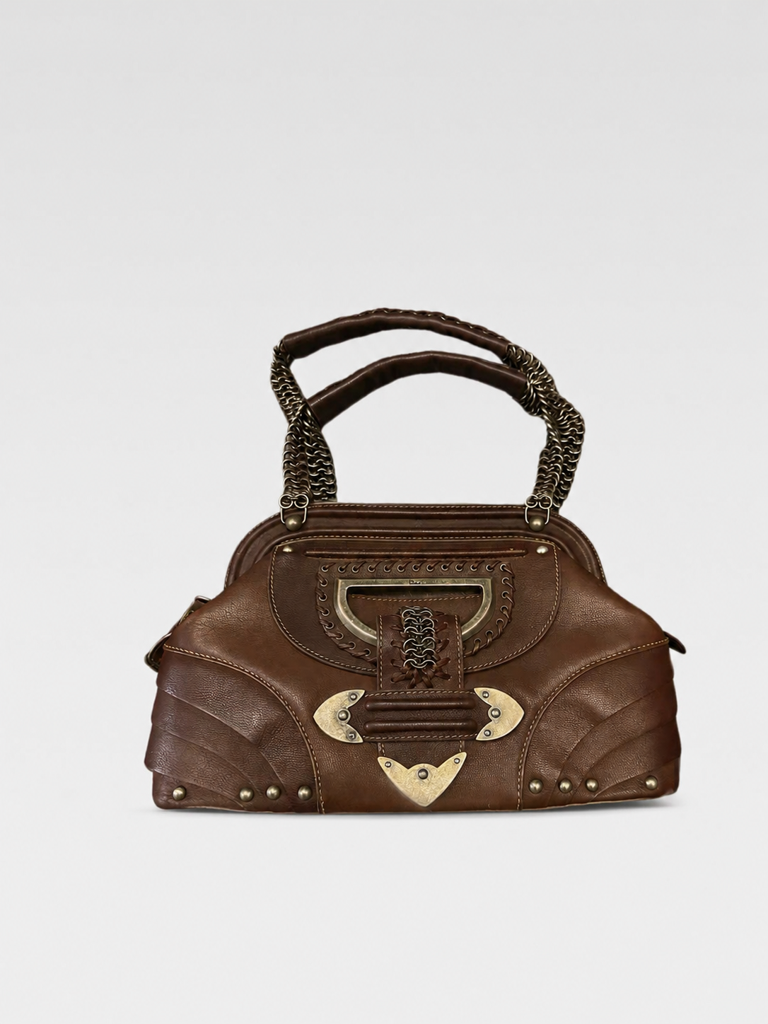 Christian Dior by John Galliano 2007 “Joan of Arc” Chainmail Leather Handbag – Rare Runway Archive Piece