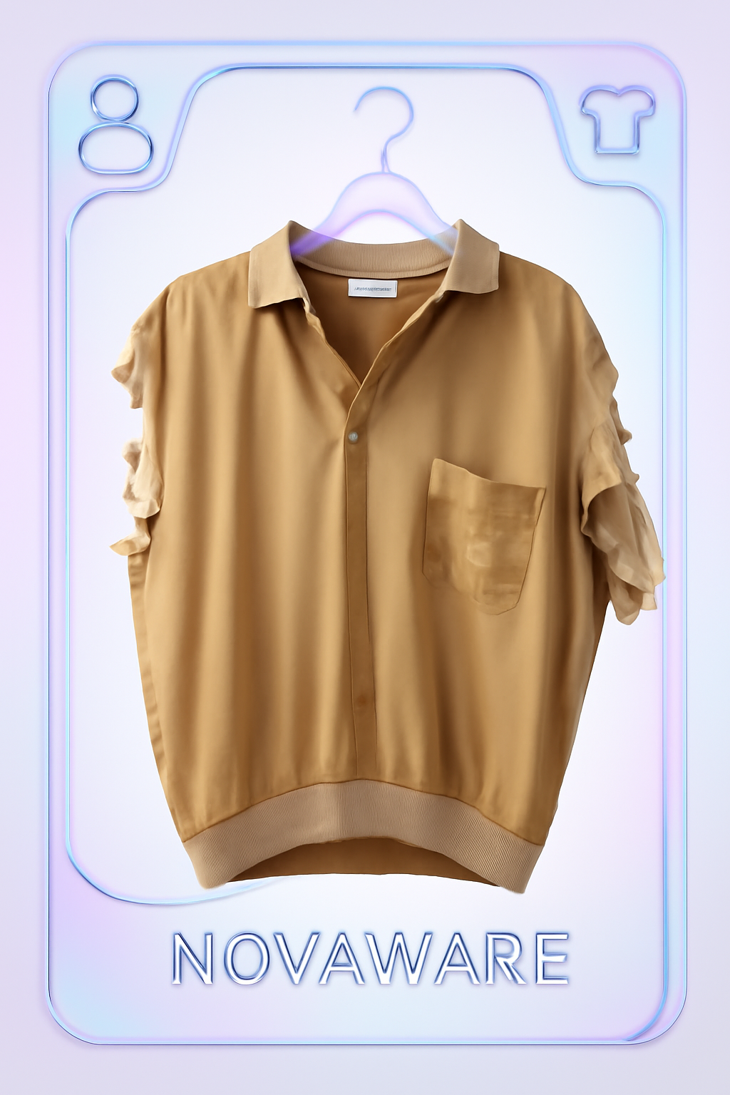 Yves Saint Laurent Deconstructed Gold Polo Shirt