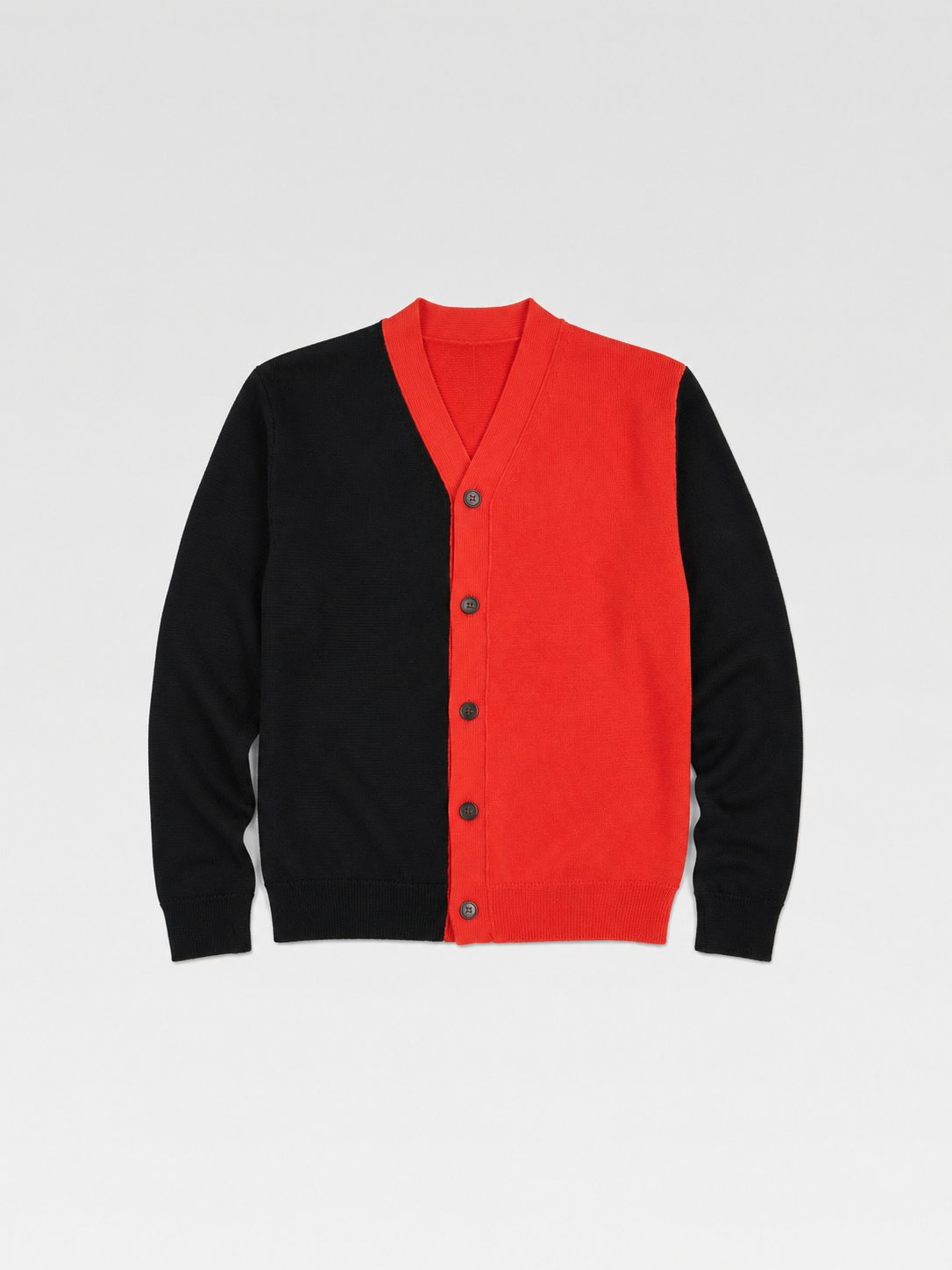 Comme des Garçons SHIRT Two-Tone Knit Cardigan