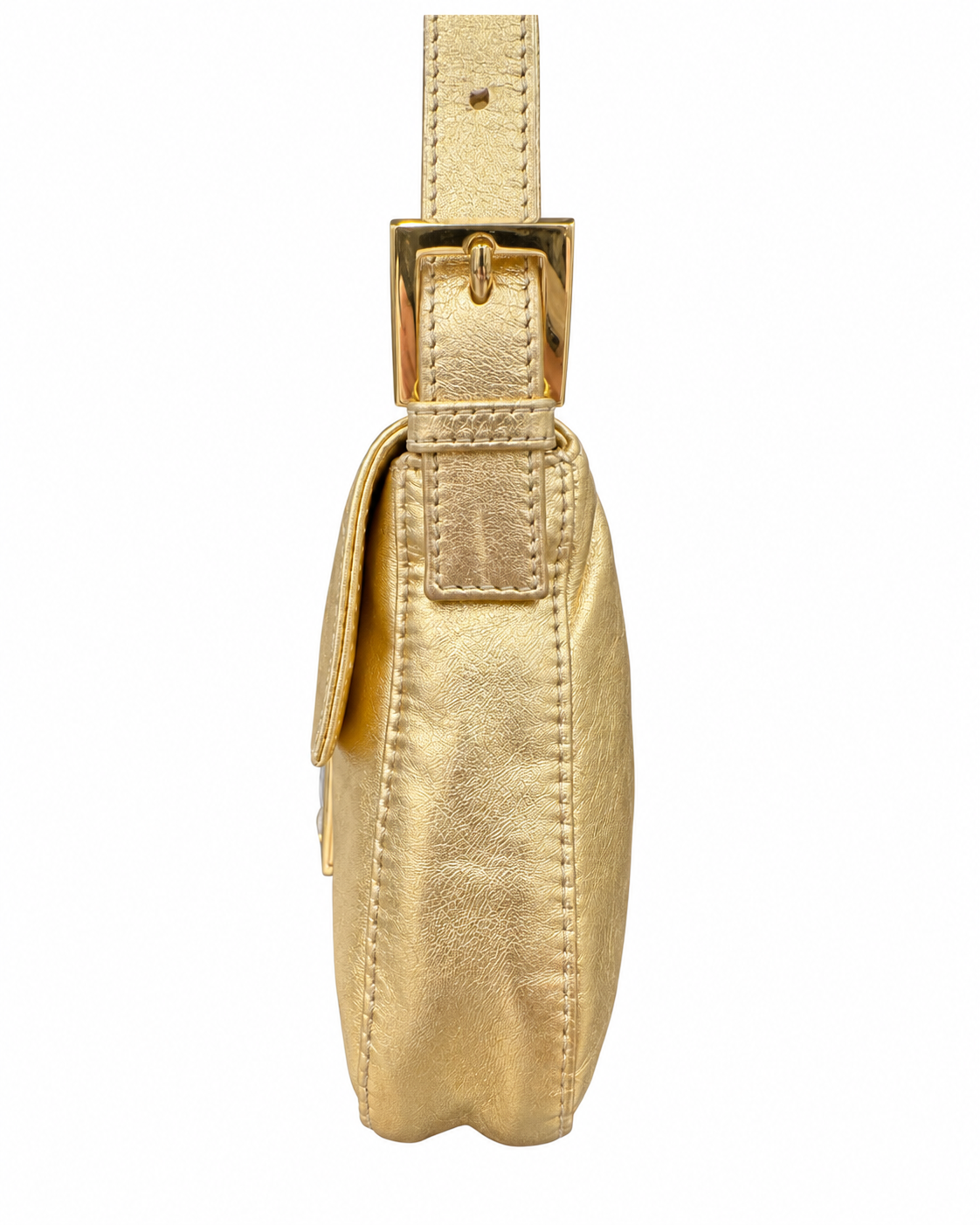 Fendi Gold Leather Baguette Shoulder Bag – Carrie Bradshaw’s Sex and the City Iconic Style