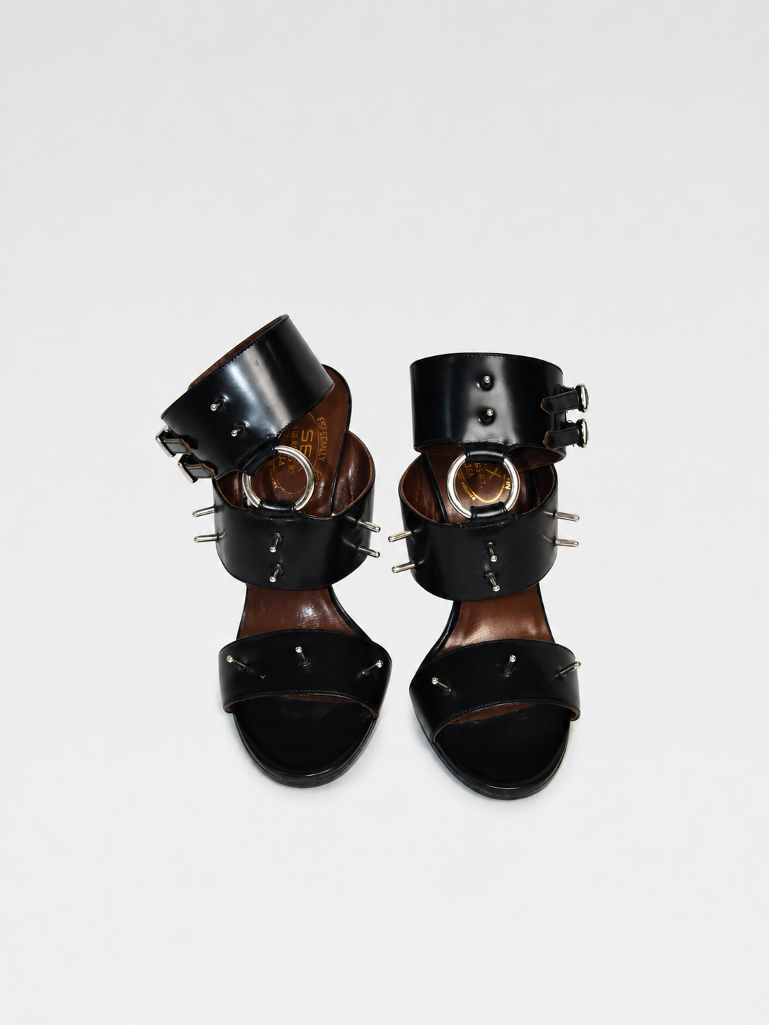 Vivienne Westwood “SEX” Archive Leather Spike Sandals (Chelsea Fetish in Sculptural Elegance)