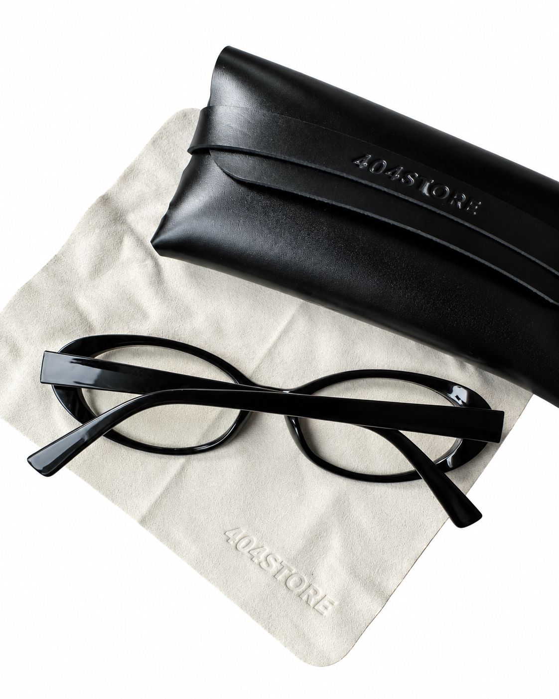 404store Classic Black Oval Cat-Eye Glasses