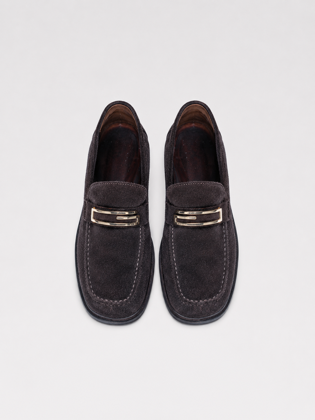 Gucci by Tom Ford Era Suede Gold G Loafers