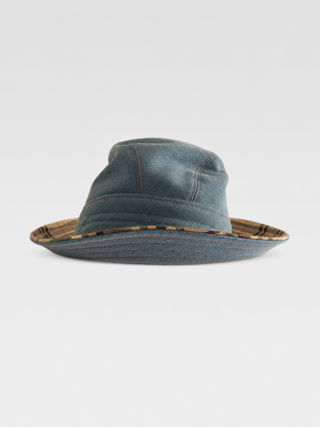 Christian Dior by John Galliano 2004 Runway Golf Collection Denim Check Bucket Hat