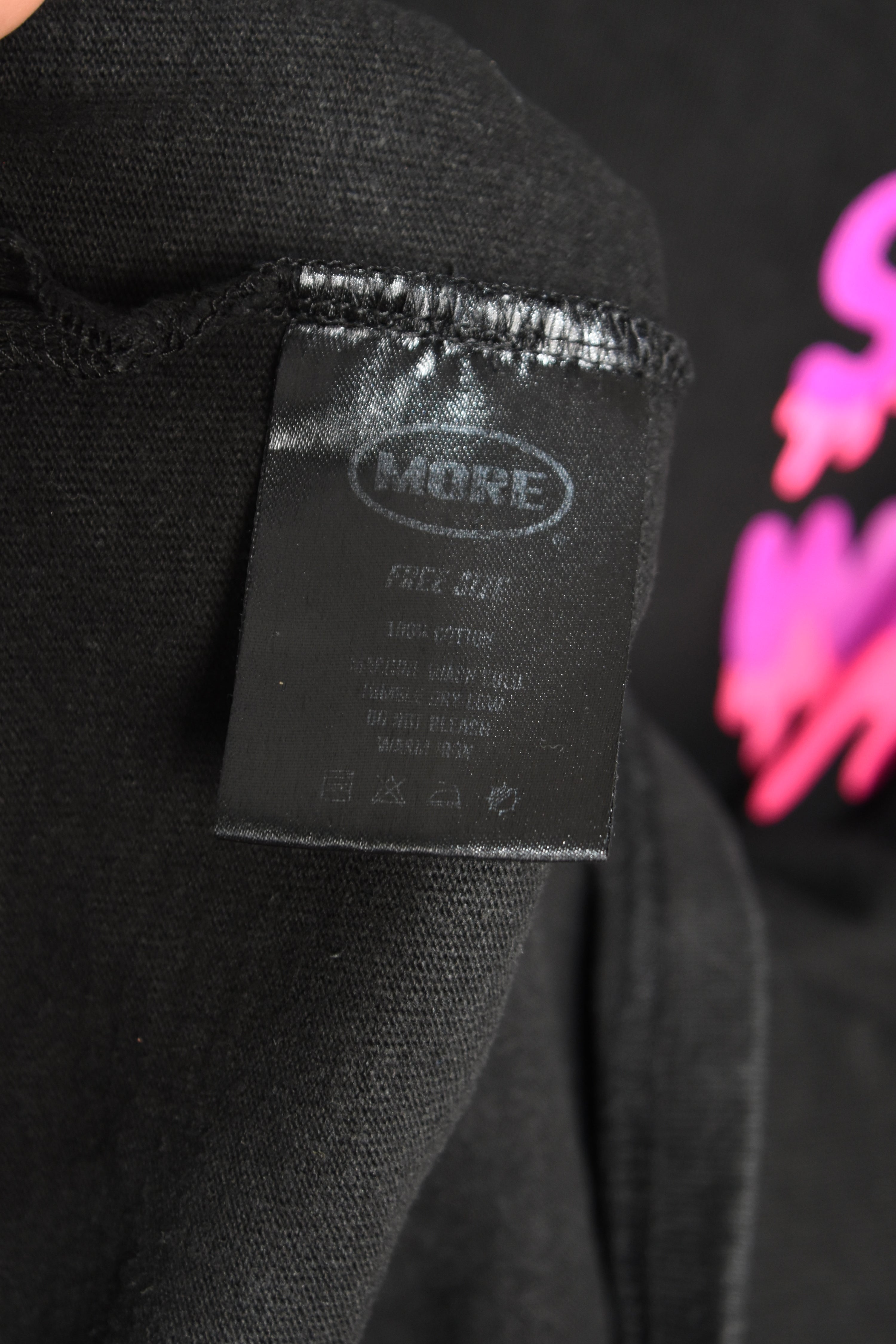 MORE THAN DOPE “SEXY WAR” Oversized Graphic T-Shirt Black Pink Streetwear Top