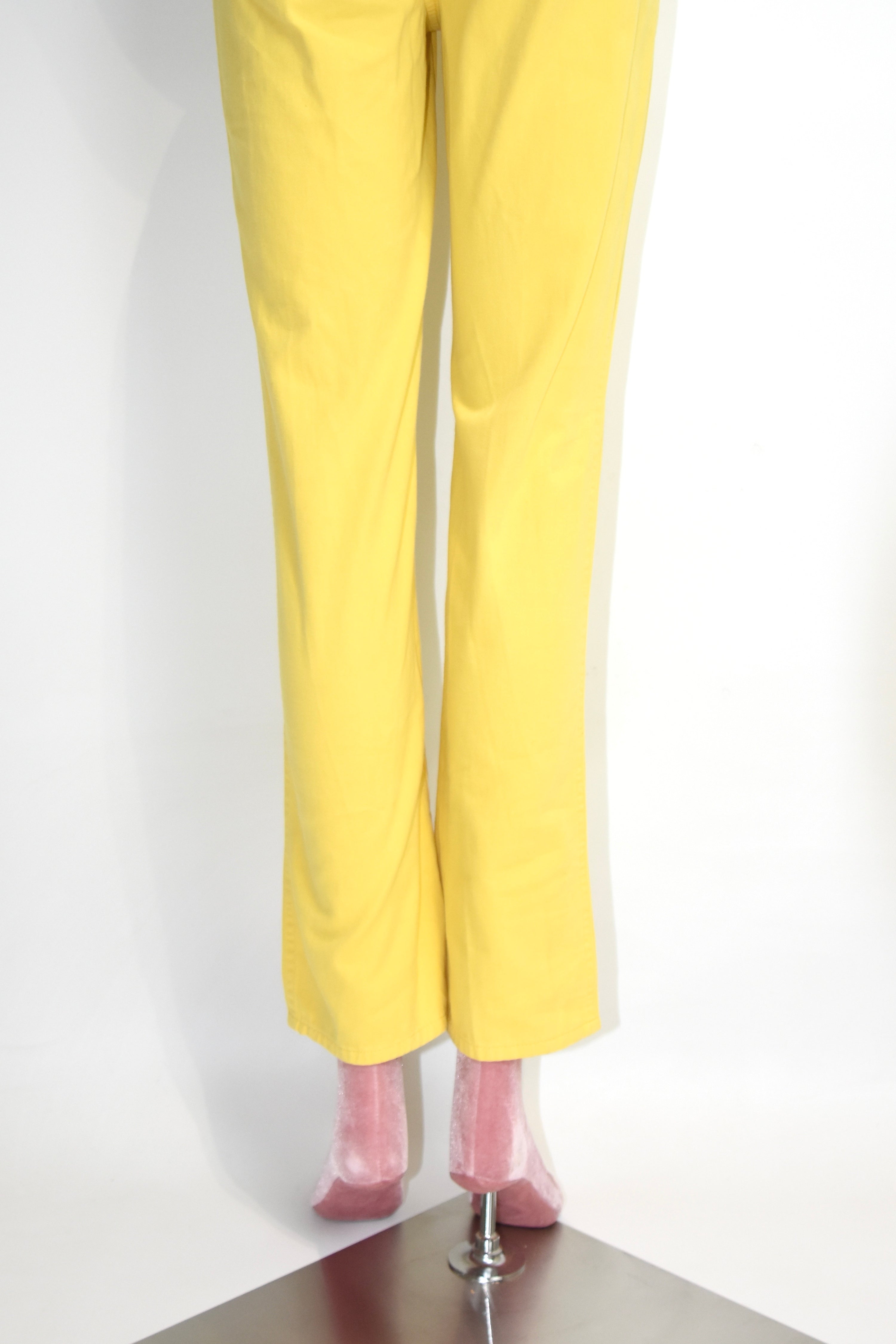 Moschino Jeans Yellow Peace Denim Pants