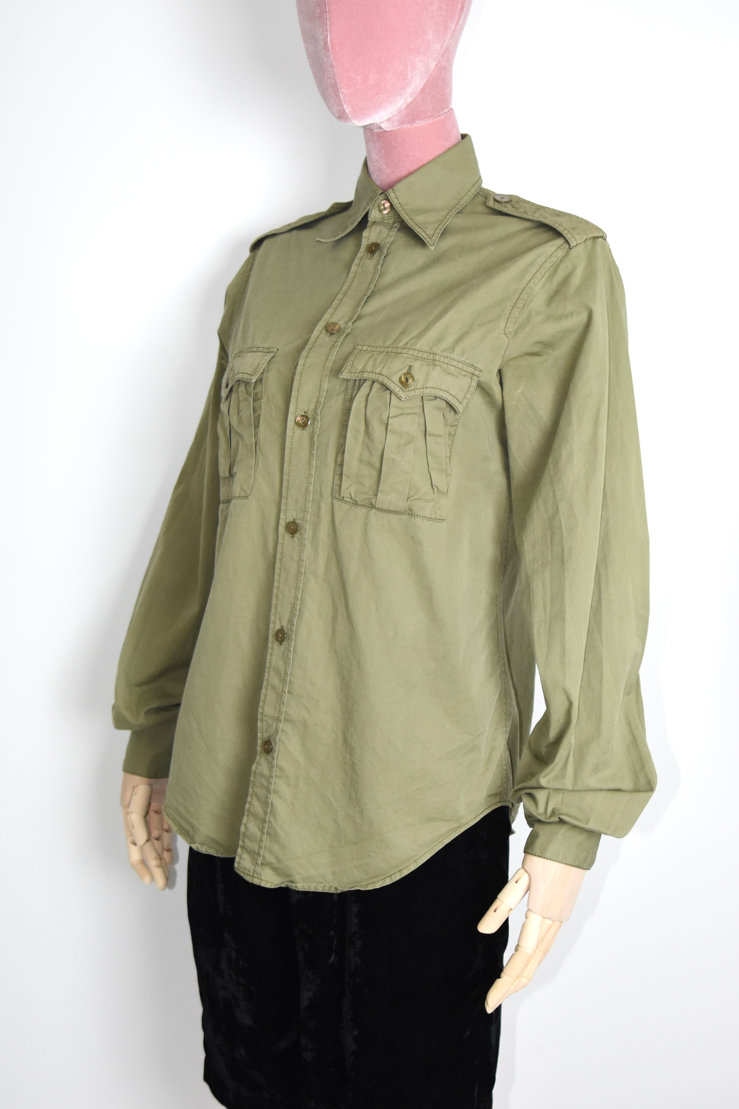Jean Paul Gaultier Olive Military Shirt