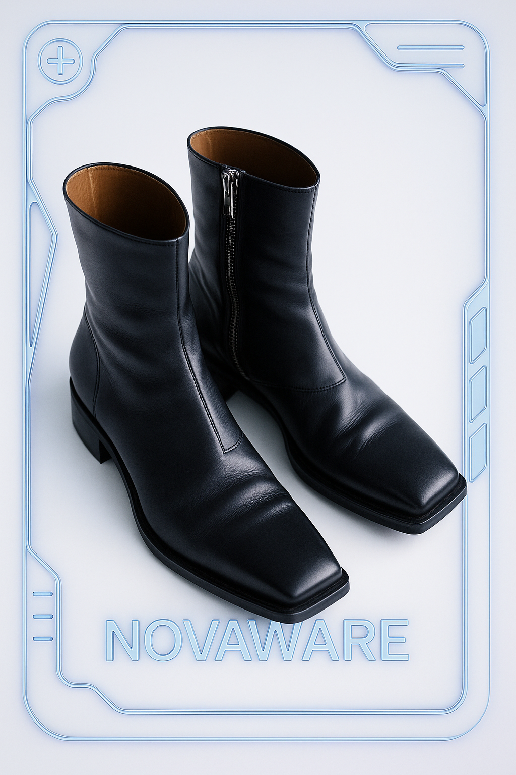 ION by Achilles Ion Gabriel Square-Toe Side-Zip Boots