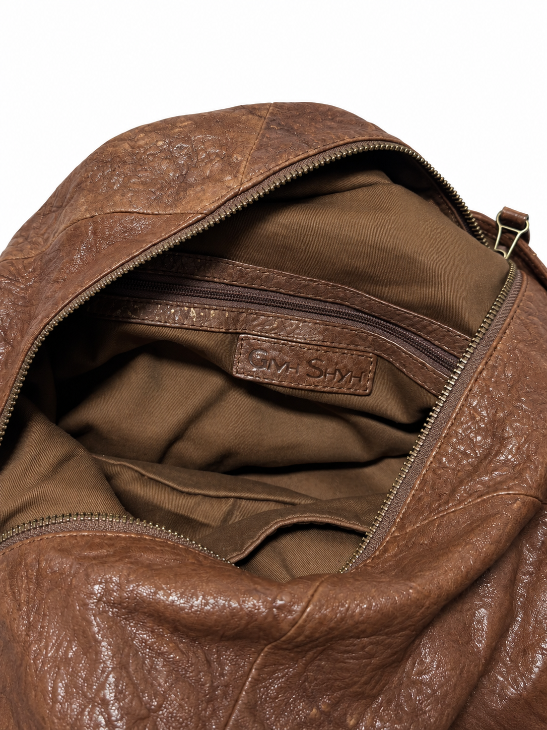 Vintage Brown Leather Chain Shoulder Bag
