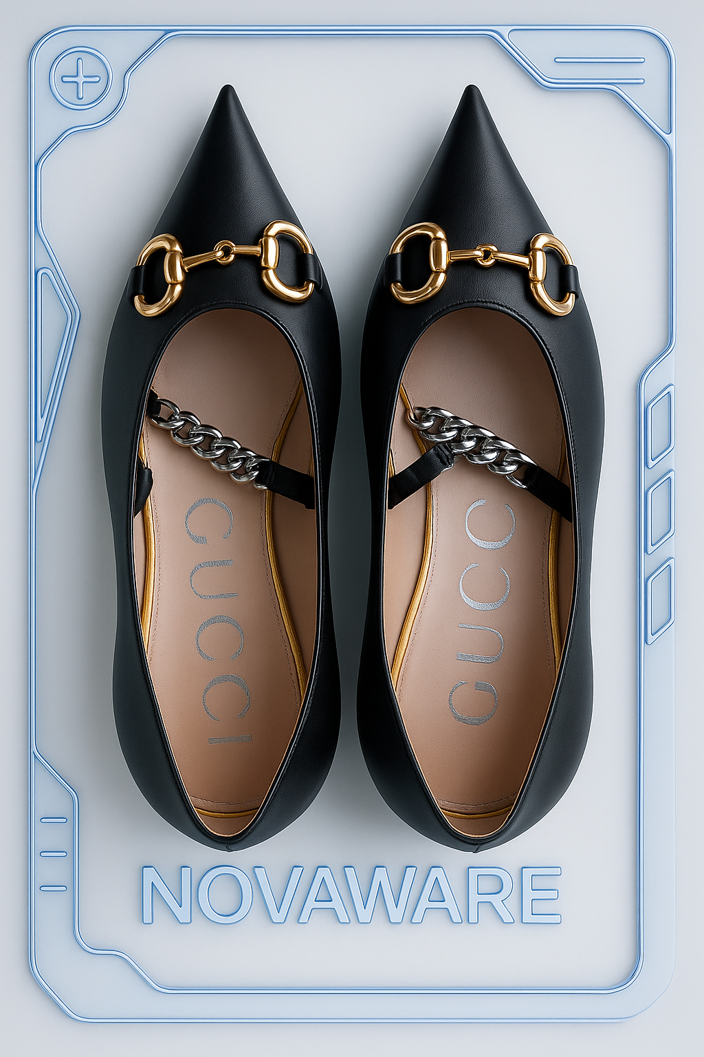 Gucci Black Bit Moccasin Flat Shoes