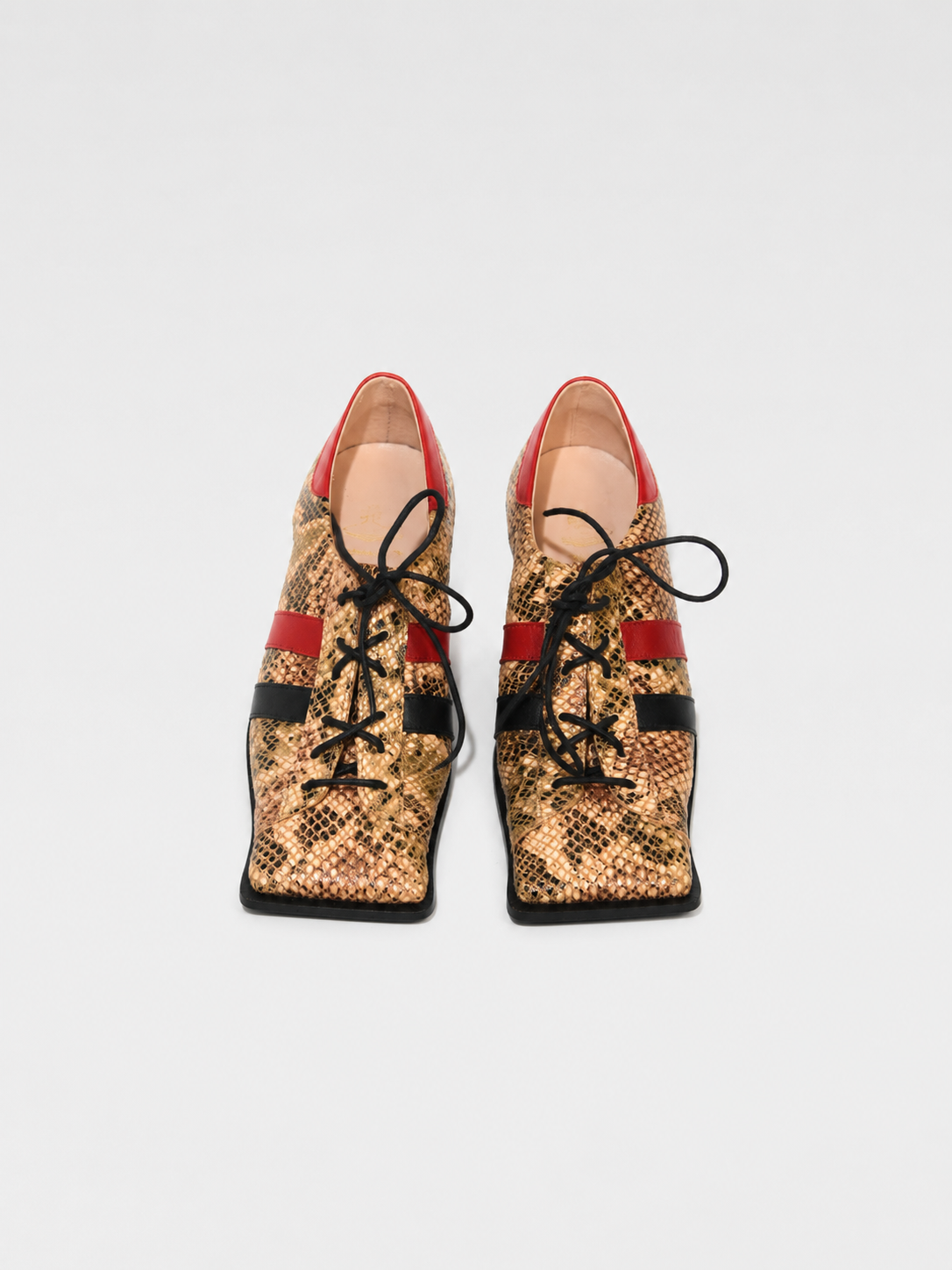 Vivienne Westwood Python Square-Toe Derby Shoes