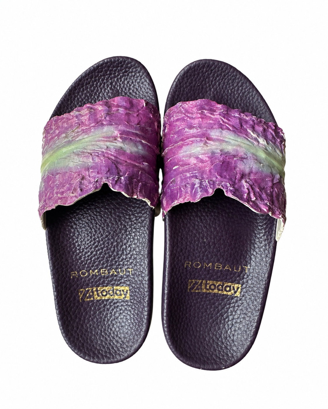 ROMBAUT Purple Cabbage Sculptural Slide Sandals