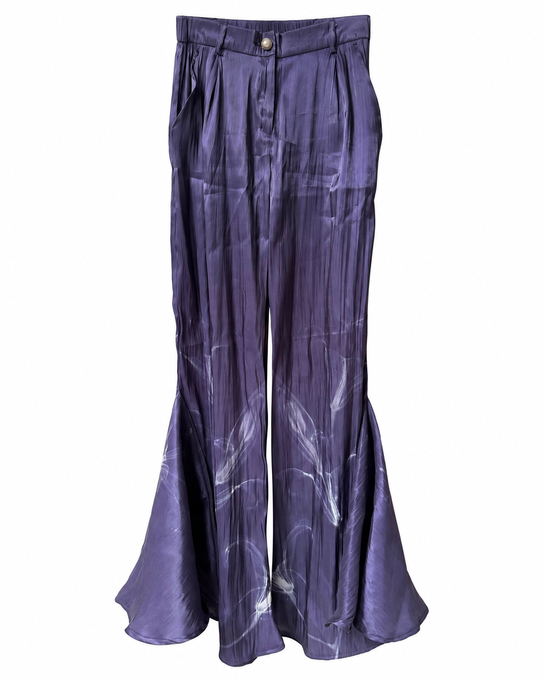 George Keburia Purple Adjustable-Strap Top & 1200AM Wide-Leg Trousers Set