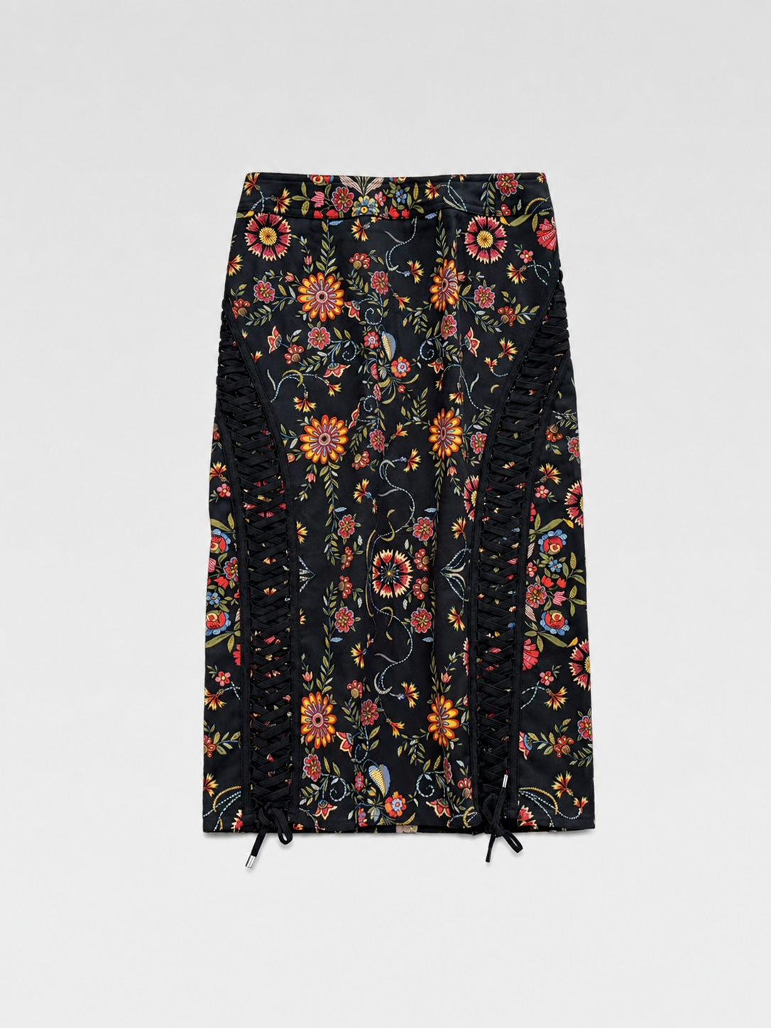 Christian Dior by John Galliano Archive Floral Lace-Up Skirt