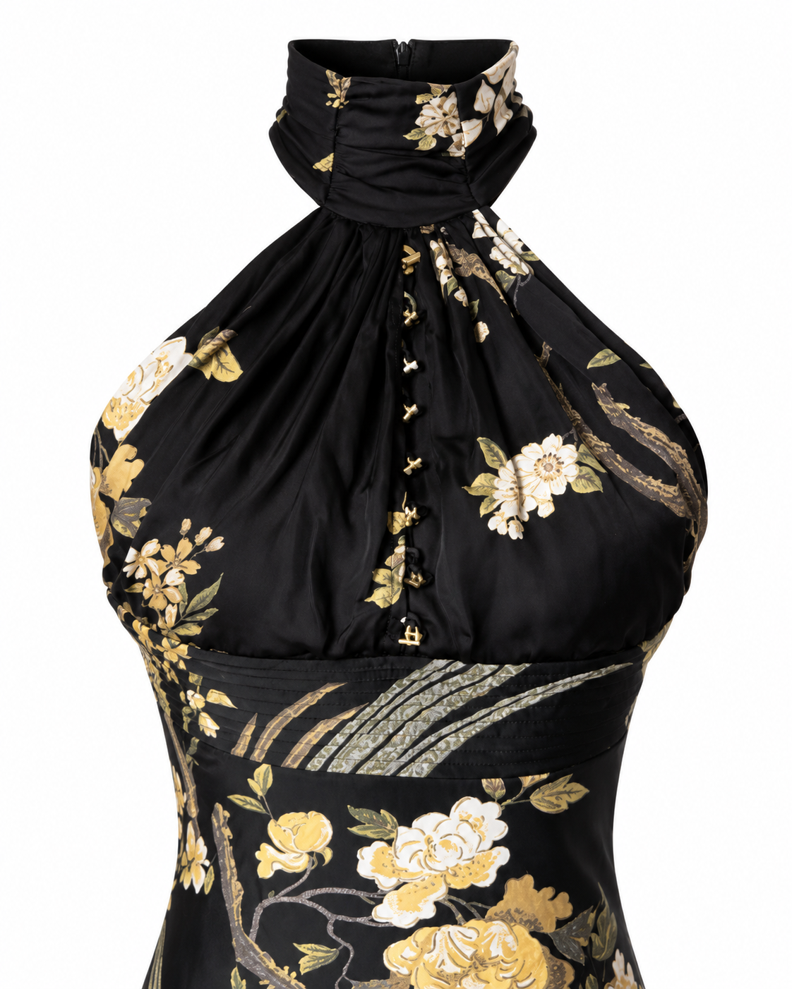 Roberto Cavalli FW 2006 Runway Floral Print Silk Halter Top