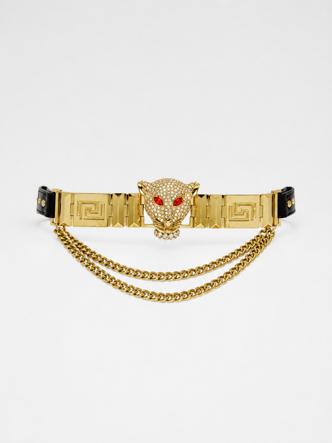 Versace × H&M Crystal Panther Head Chain Choker – 2011 Limited Collaboration Piece