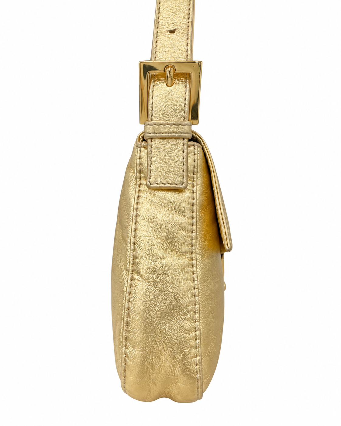 Fendi Gold Leather Baguette Shoulder Bag – Carrie Bradshaw’s Sex and the City Iconic Style