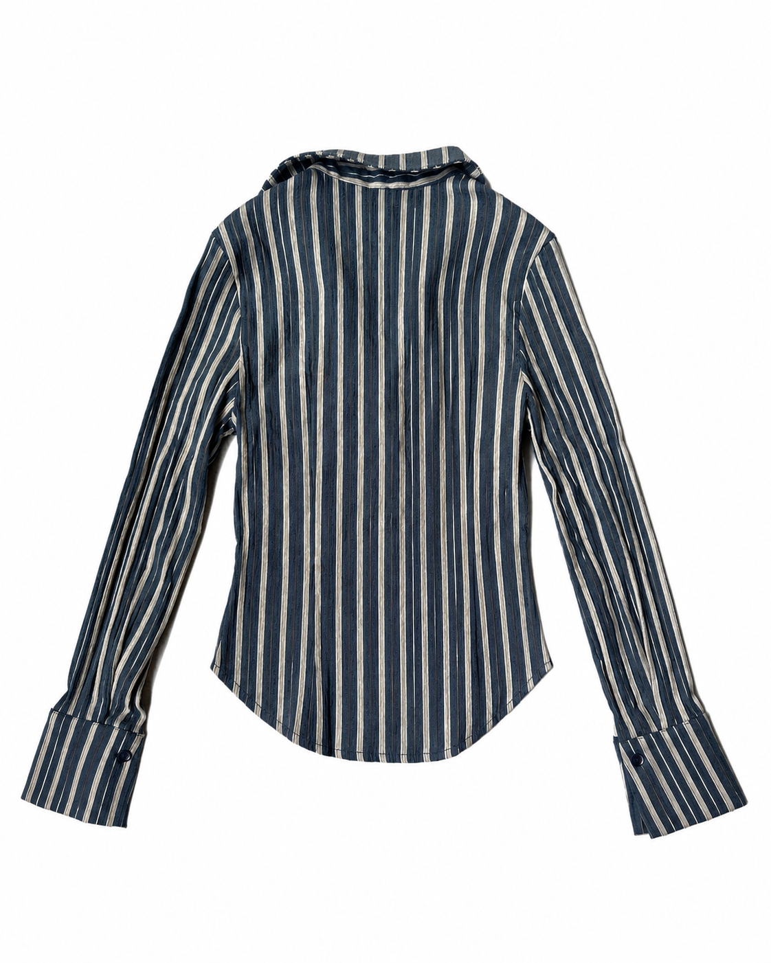 Vintage American-Style Striped Shirt & Cropped Pants Set