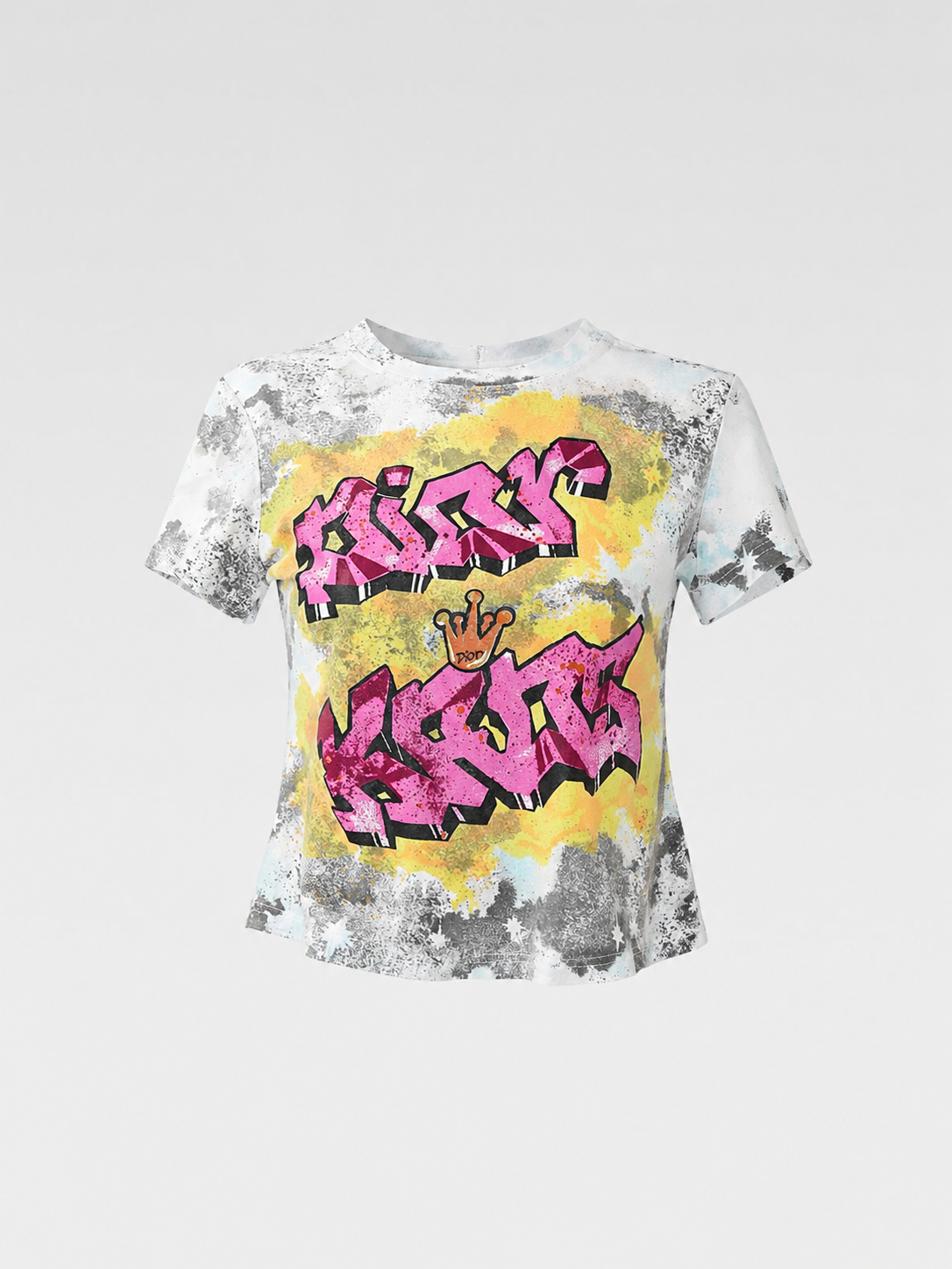 Christian Dior by John Galliano “Dior KISS” Graffiti Baby Tee (Rare Y2K Street Art Archive)