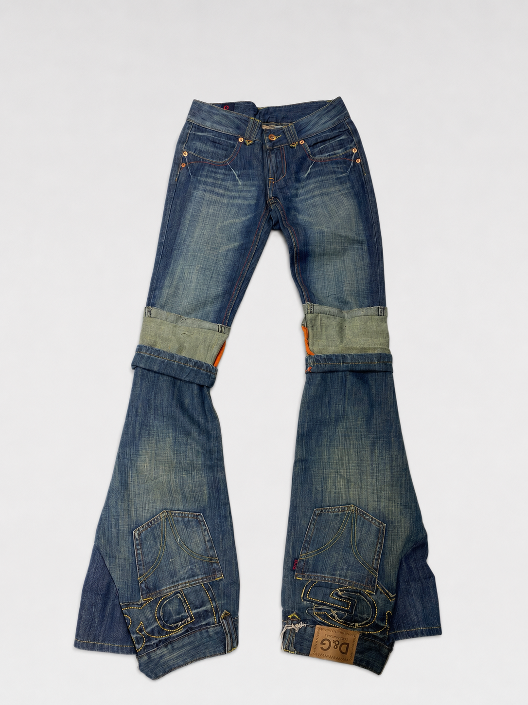 Dolce & Gabbana Remake Patchwork Flared Denim Jeans 1 of 1 Reconstructed Archive Rare Piece