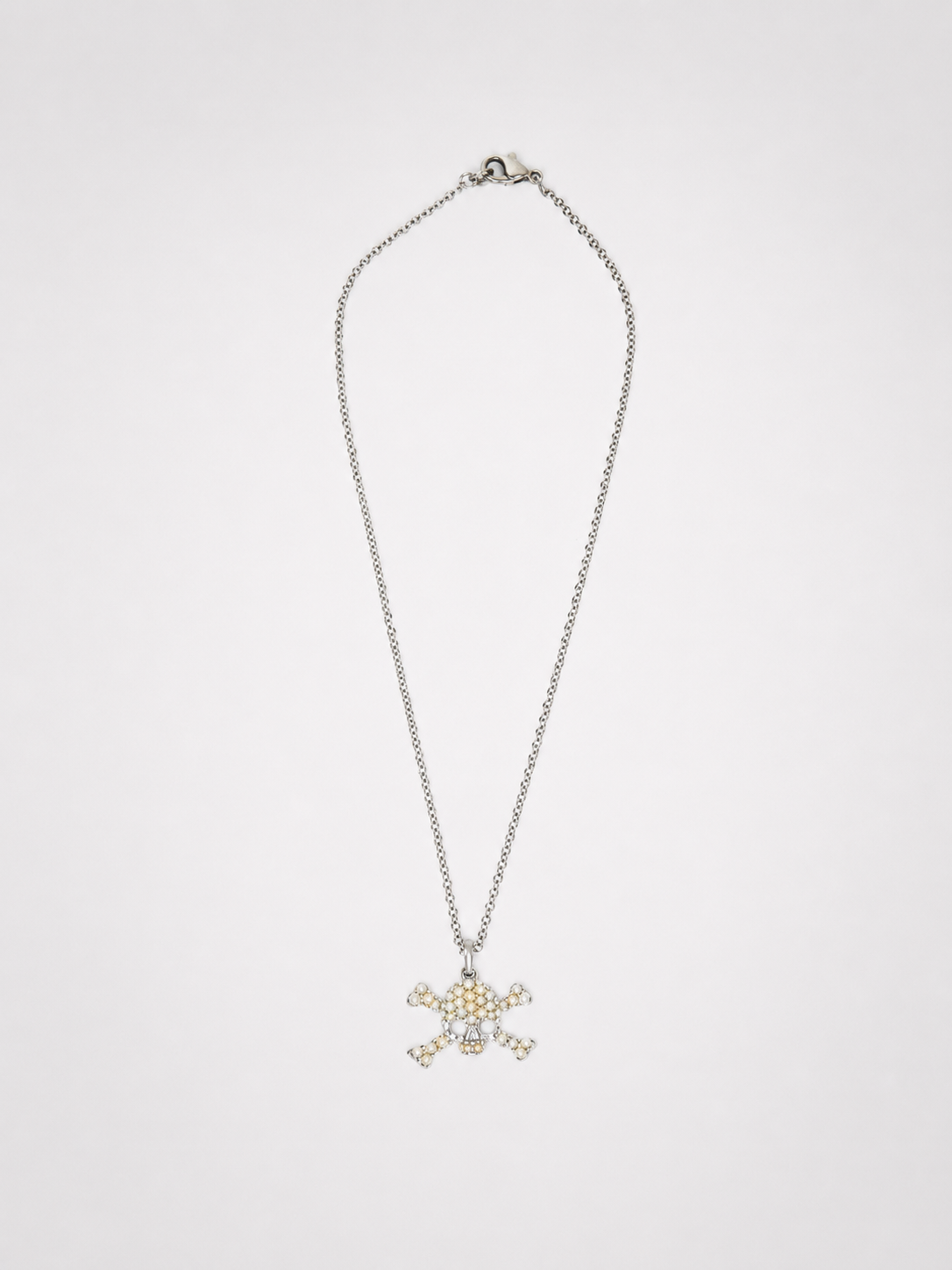 Vivienne Westwood Skull Pearl Crystal Necklace – Vintage Punk Icon Chain
