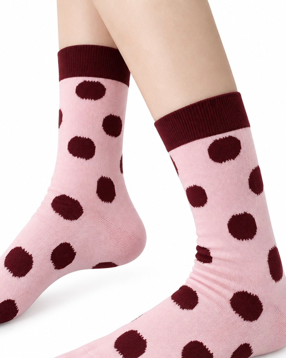 Curated Designer Stock Colorful Polka Dot Sock Bundle — 9-Pair Set