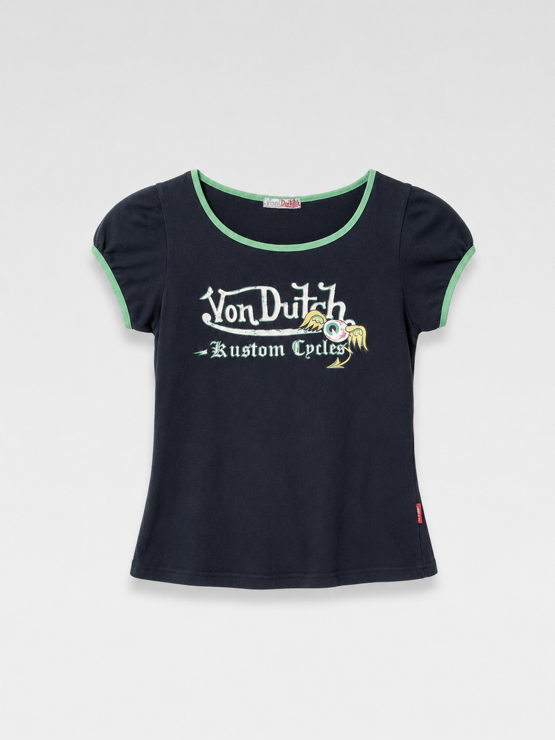 Von Dutch Y2K Kustom Cycles Baby Tee