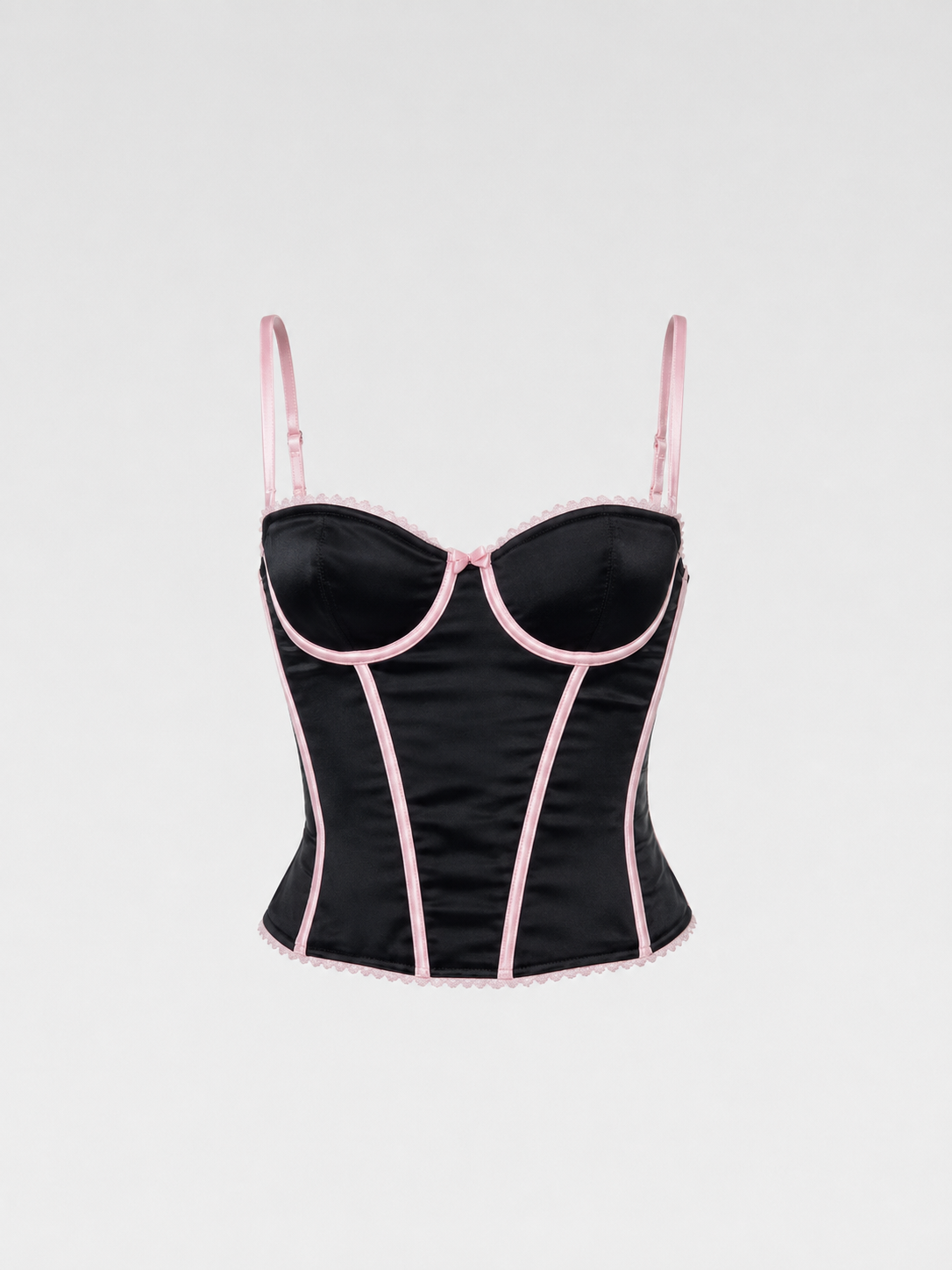 Christian Dior by John Galliano Black Silk Bustier Corset Top