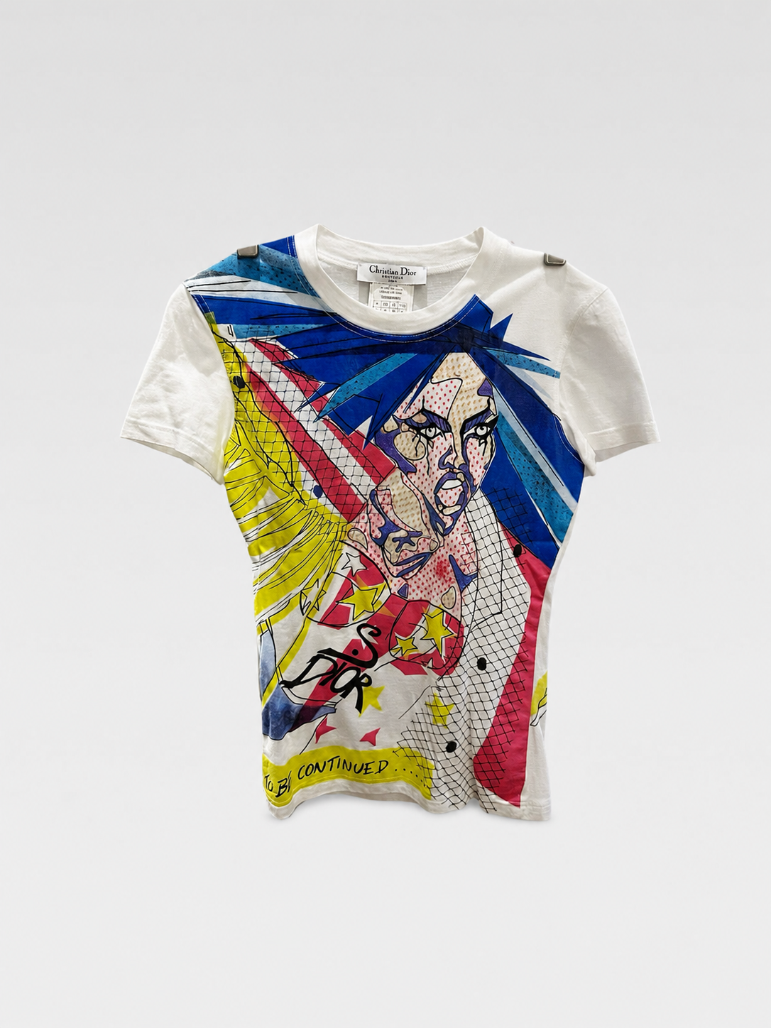 Christian Dior Galliano 2001 Runway Comic Print T-Shirt Pop Art Graphic Archive Rare Piece