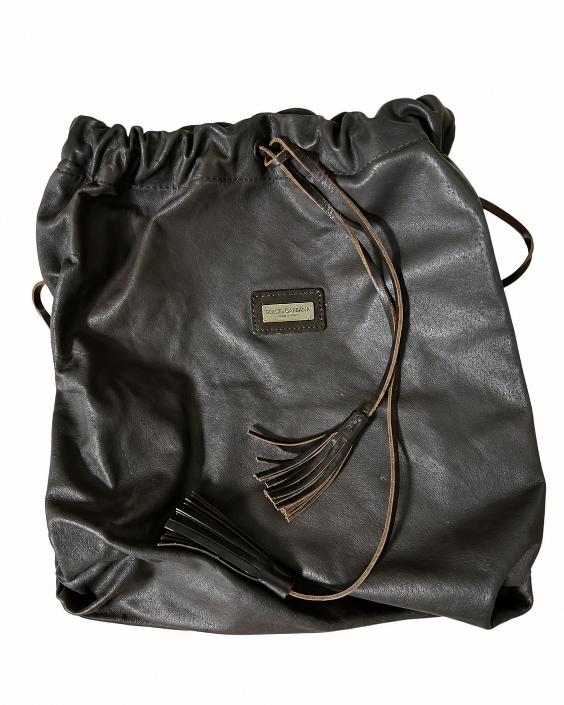 Vintage Dolce &amp; Gabbana Rare Shearling &amp; Leather Butterfly Eyelet Tote Bag – Y2K Archive