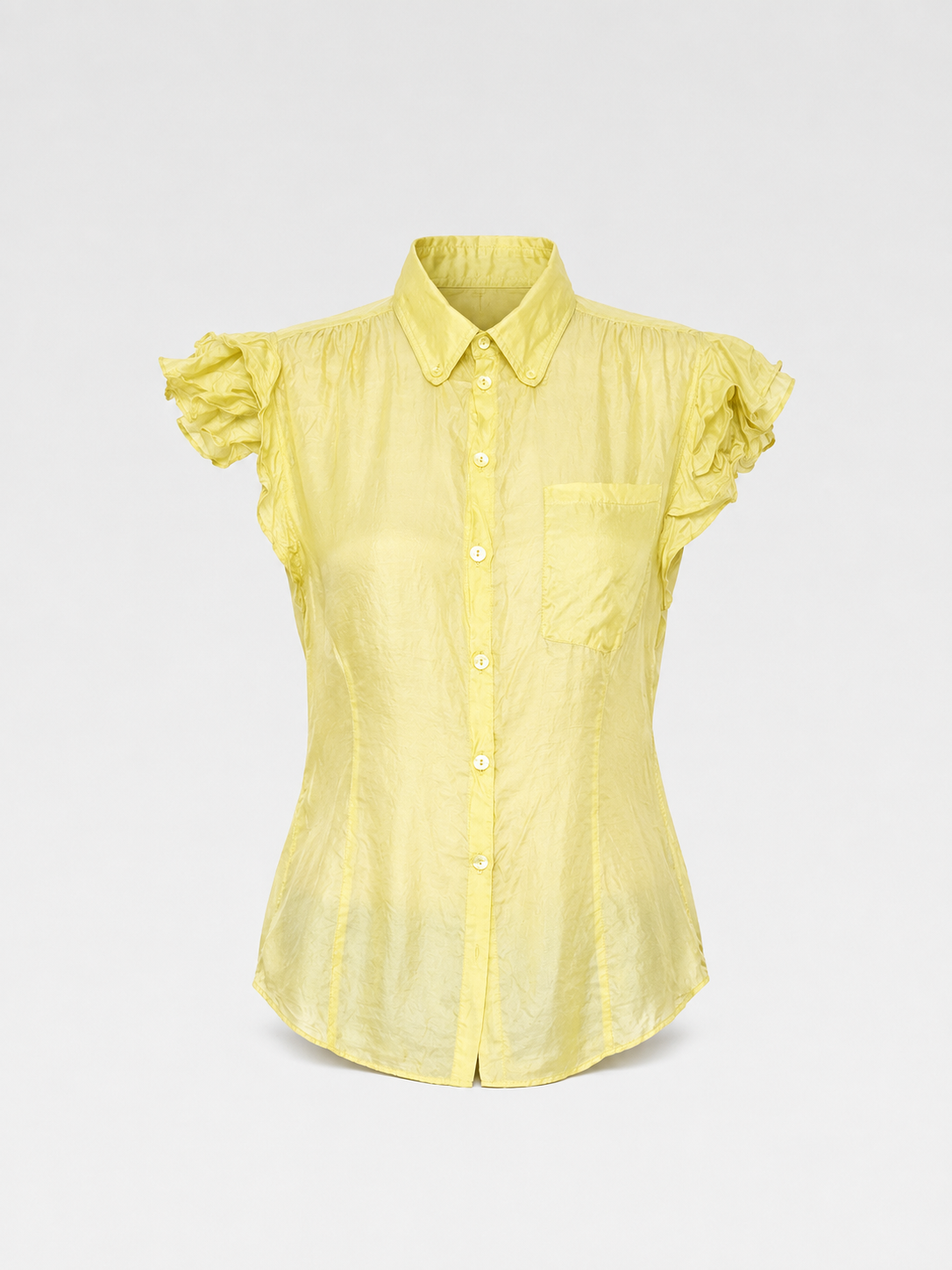 Jean Paul Gaultier Sheer Ruffle Shirt