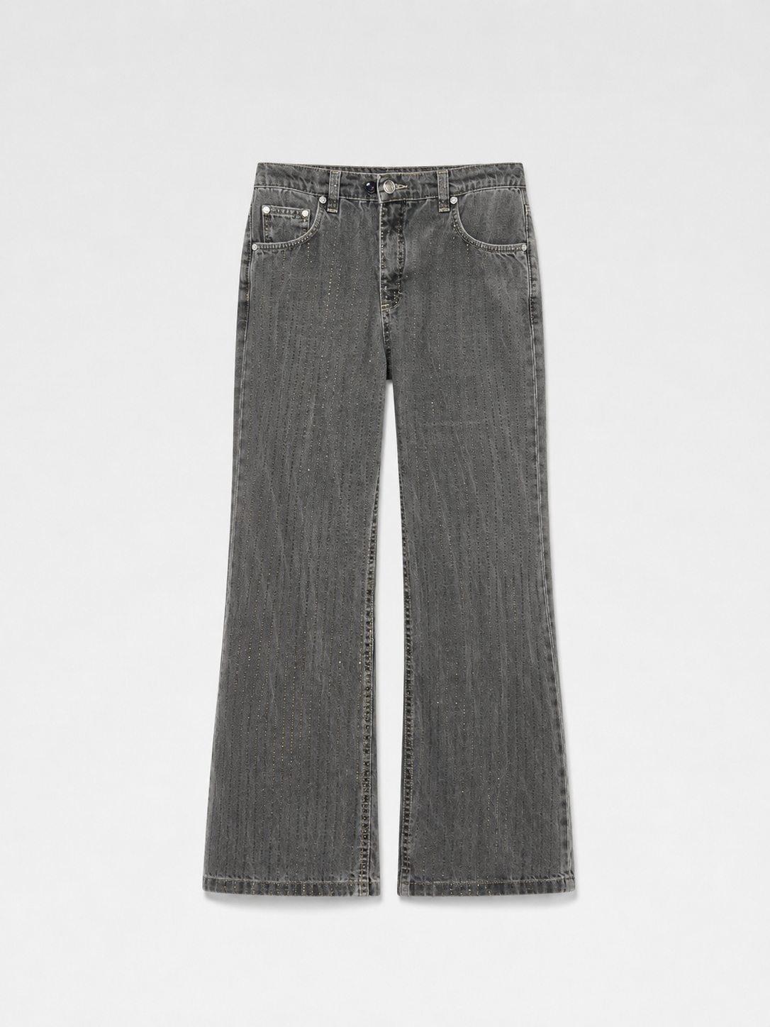 Roberto Cavalli Vintage Glitter-Flecked Grey Jeans