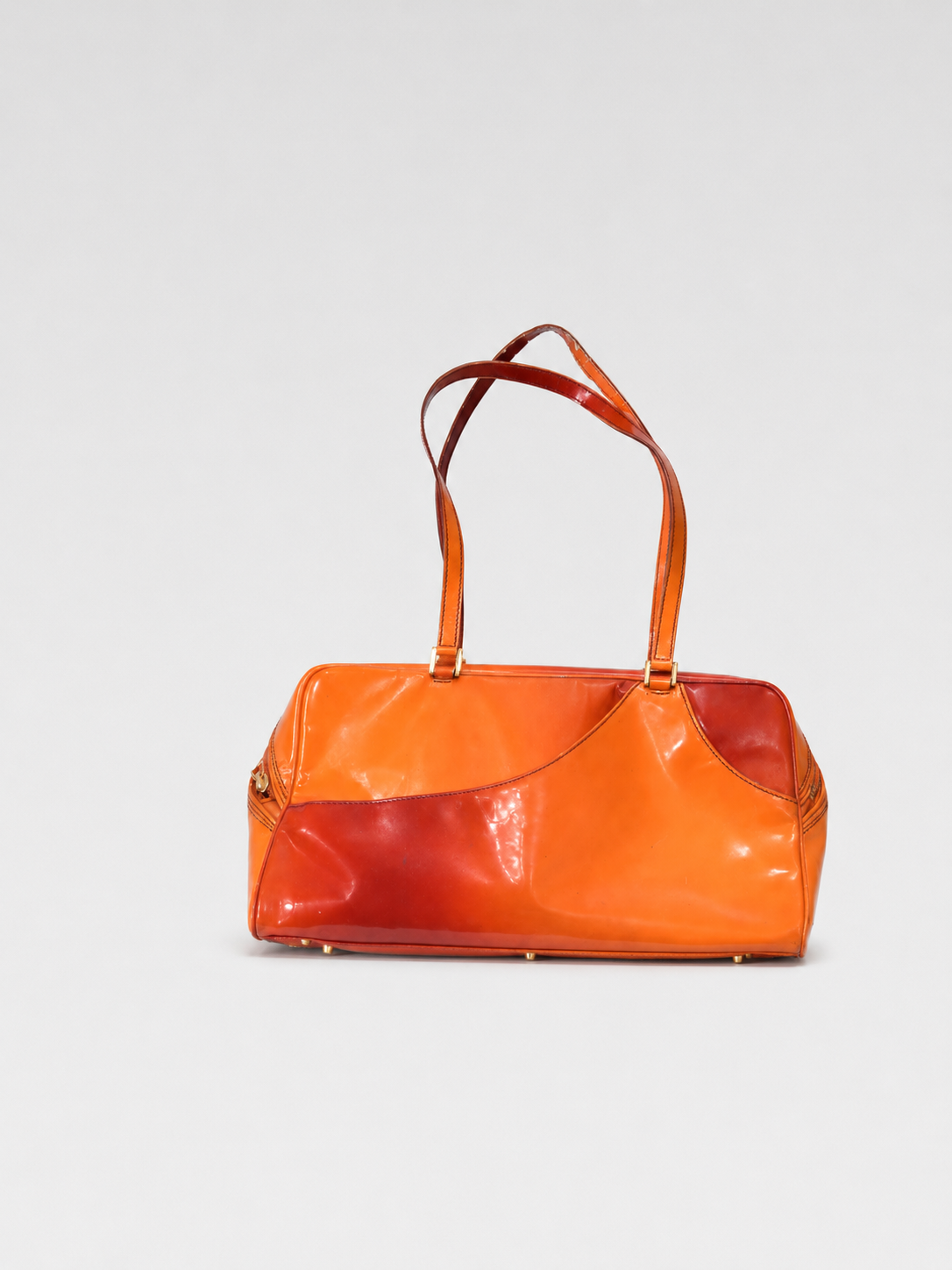 Christian Dior by John Galliano Orange Gradient Patent Shoulder Bag – Y2K Archive with Authenticity Card