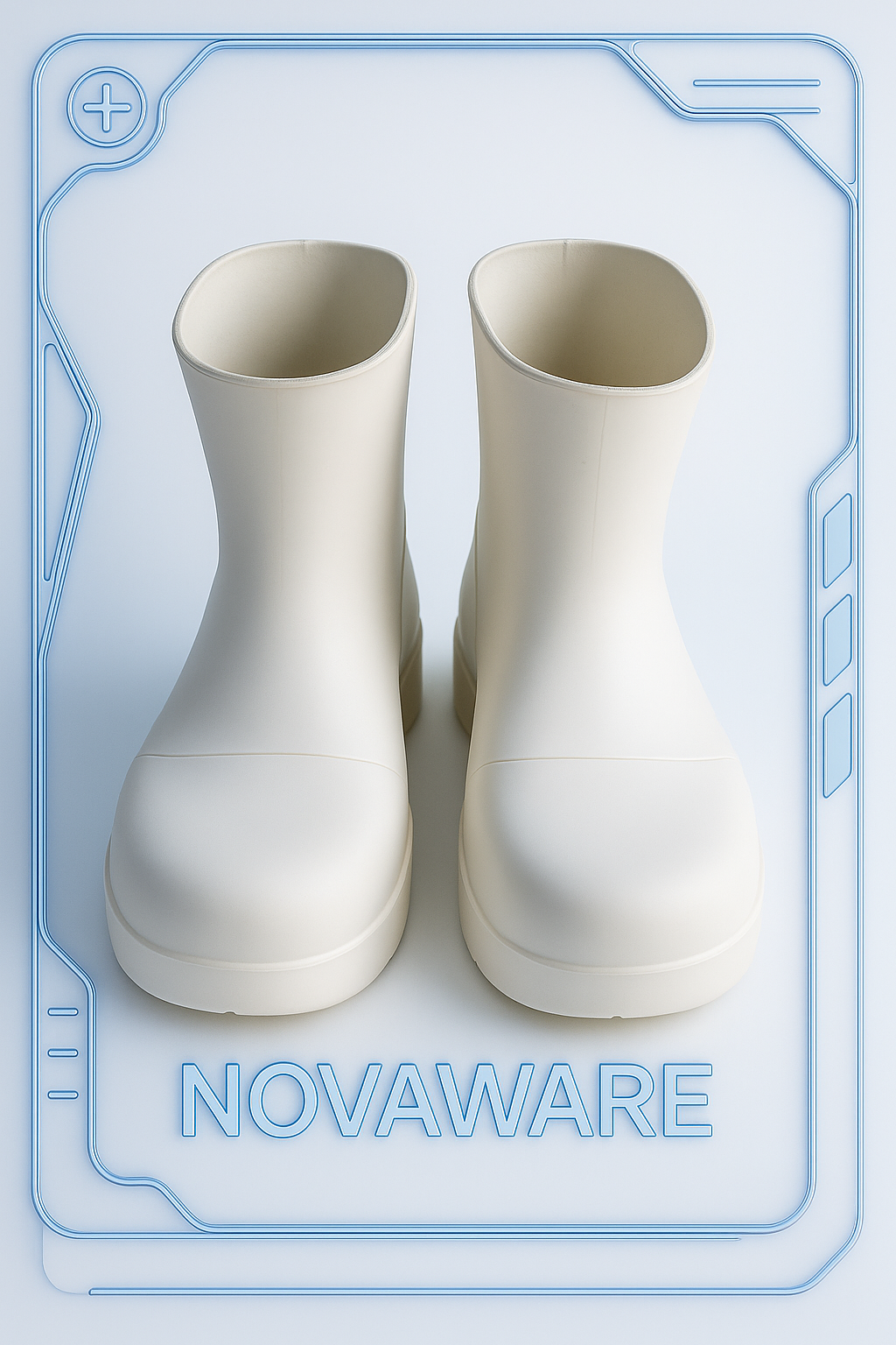 Bottega Veneta White Paddle Boots